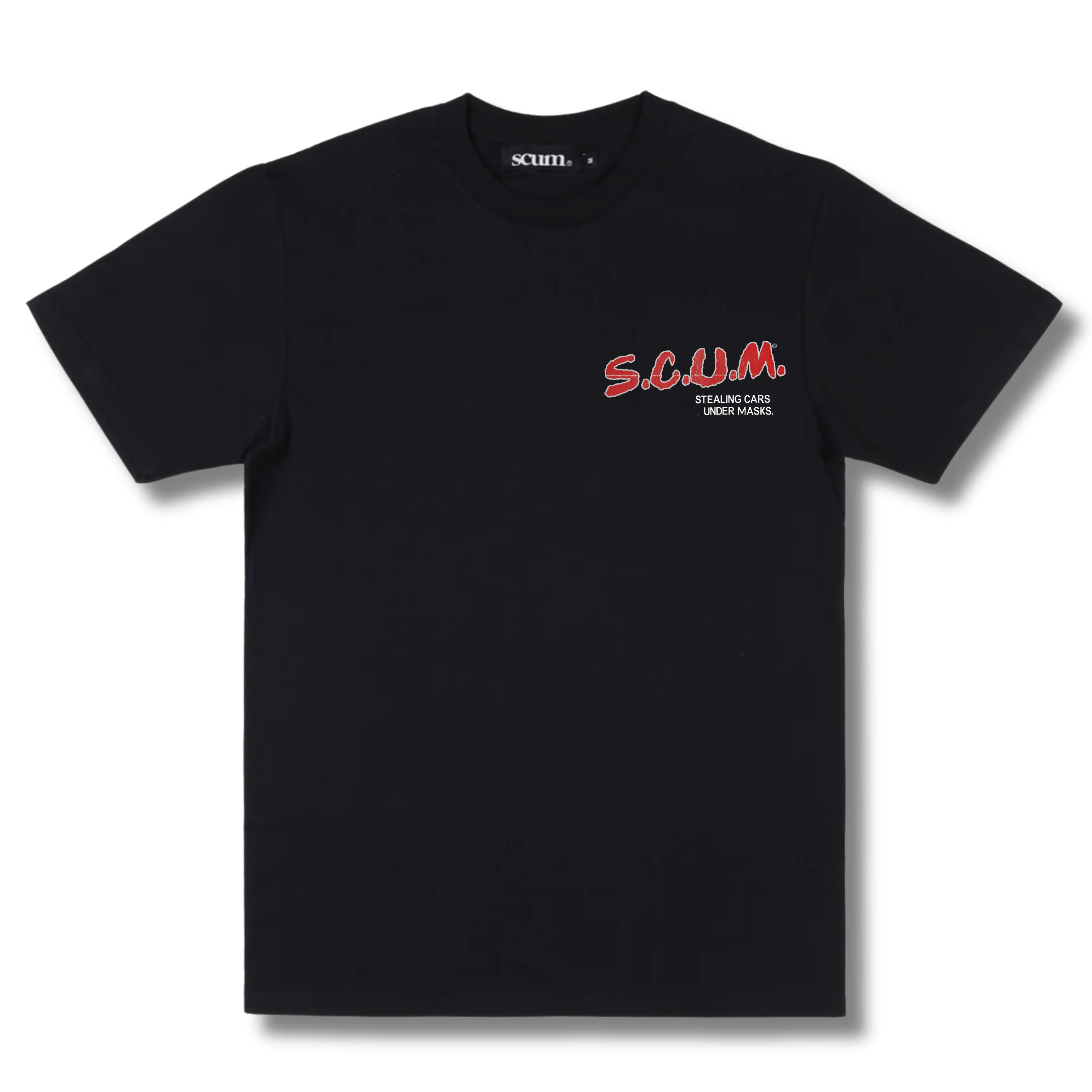 STEALING CARS UNDER MASKS T-SHIRT - BLACK