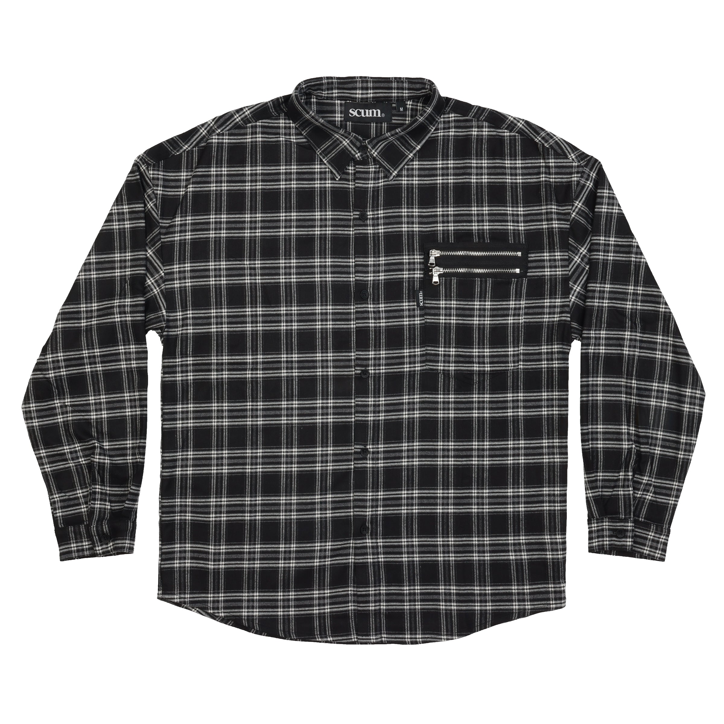 BLACK AND WHITE LUMBERCRACK SHIRT