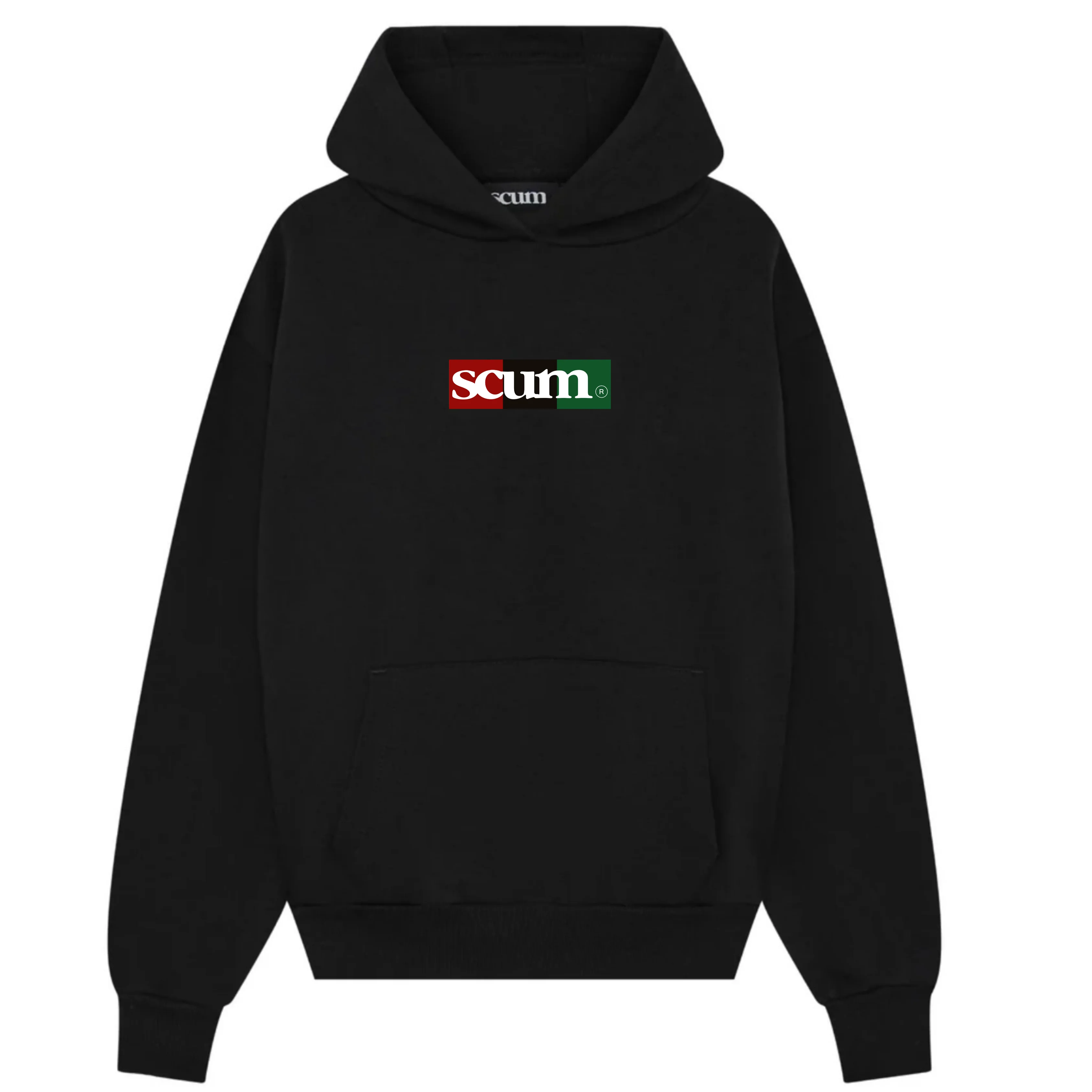 SCUM MCA BOX LOGO HOOD - BLACK