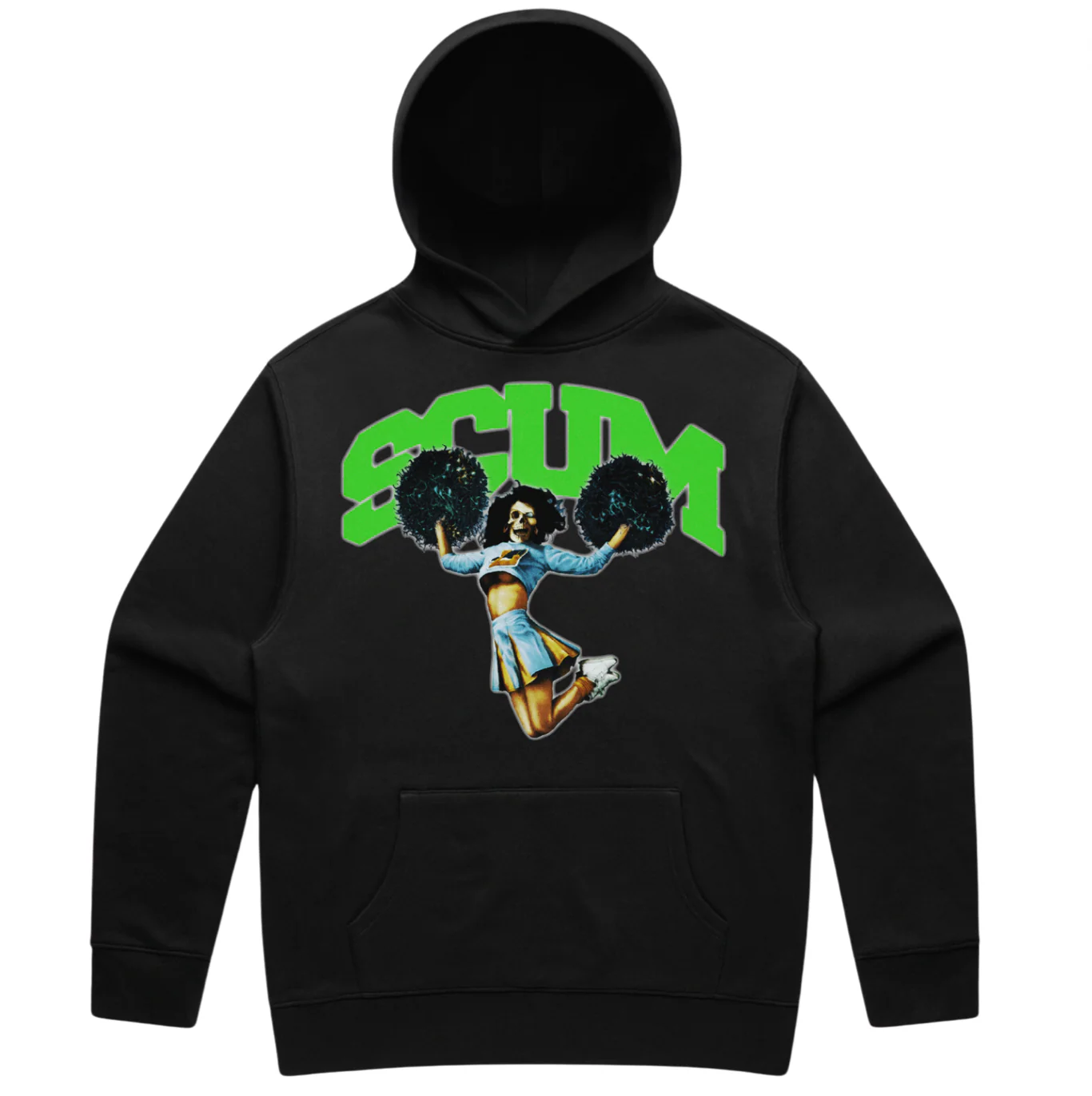 CHEERLEADER HOODIE - BLACK