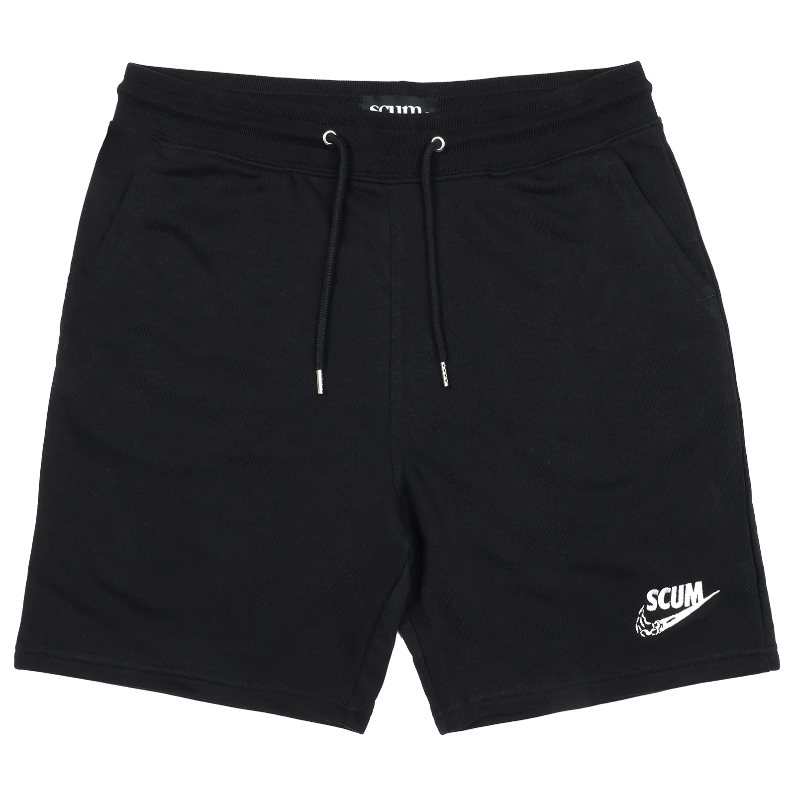 SCUM EMBROIDERED TICK SHORT BLACK