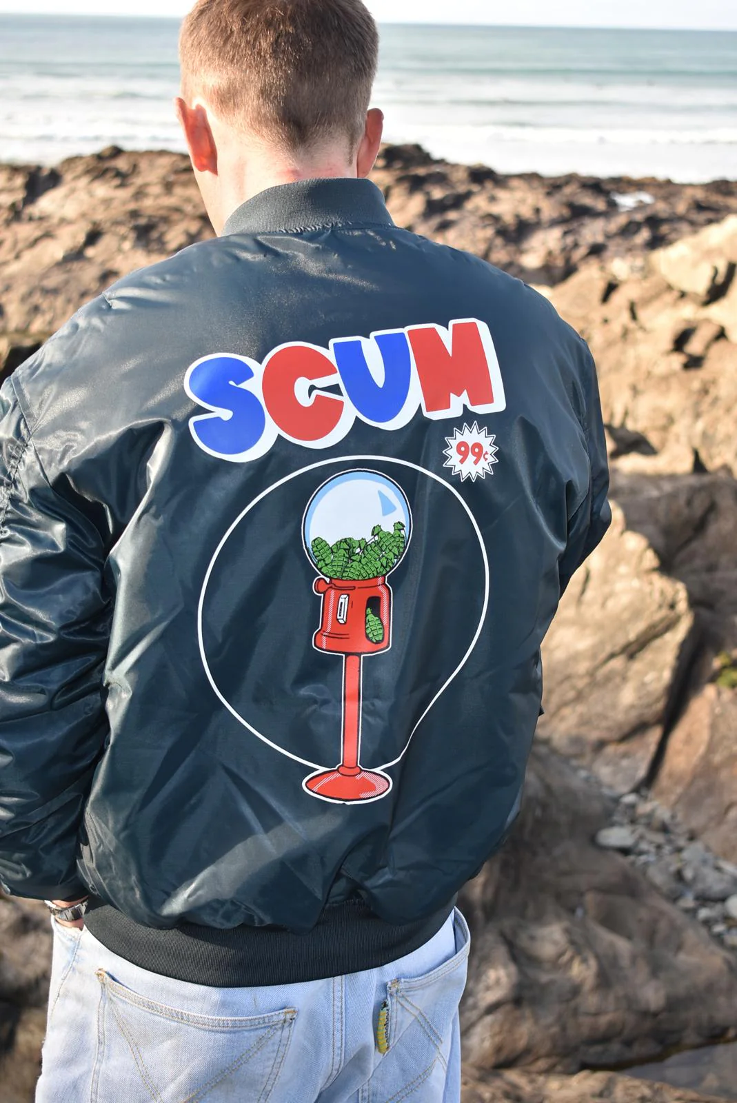 GRENADE MACHINE FLIGHT JACKET - BLUE - Image 3