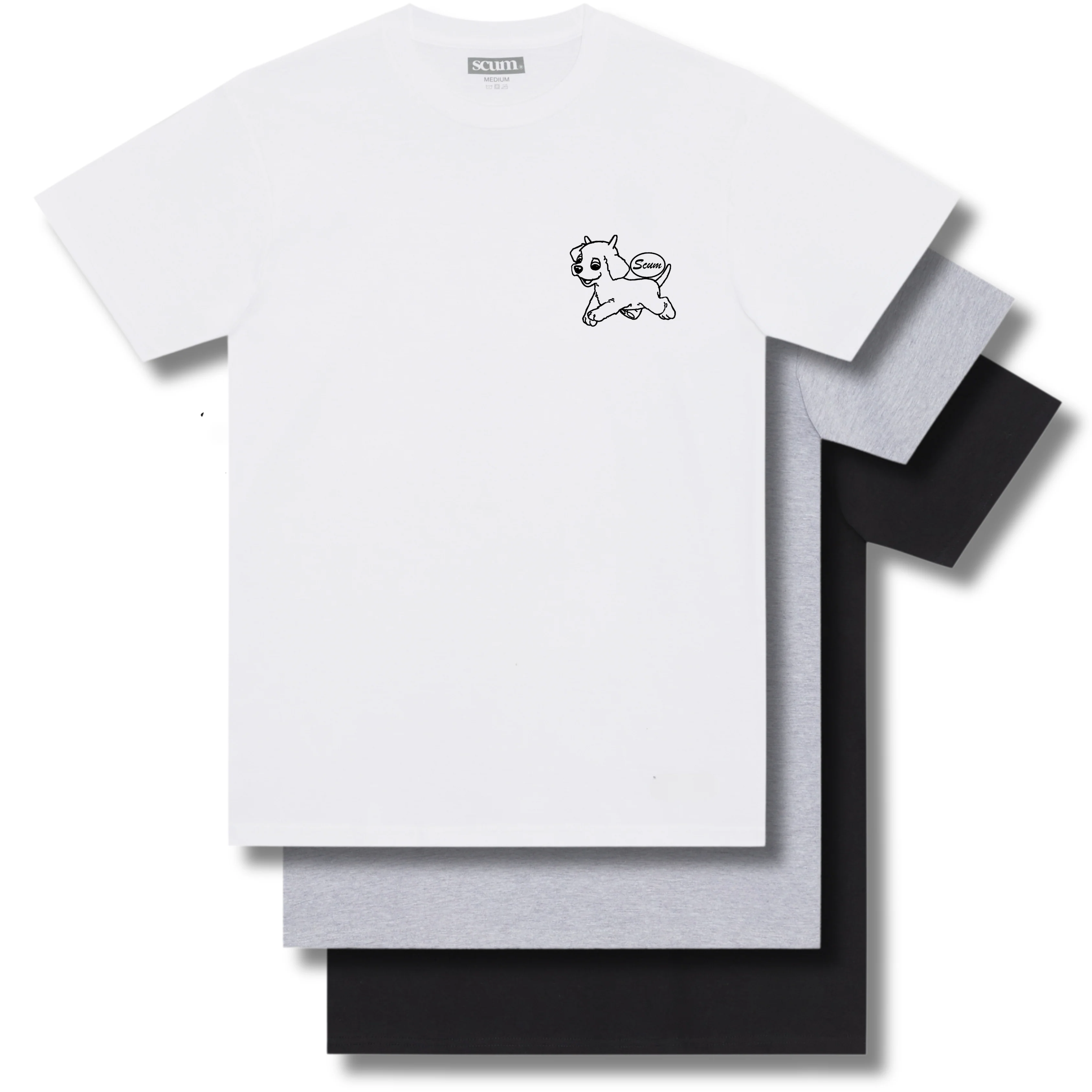 DOGGY STLYE THREE PACK T-SHIRTS