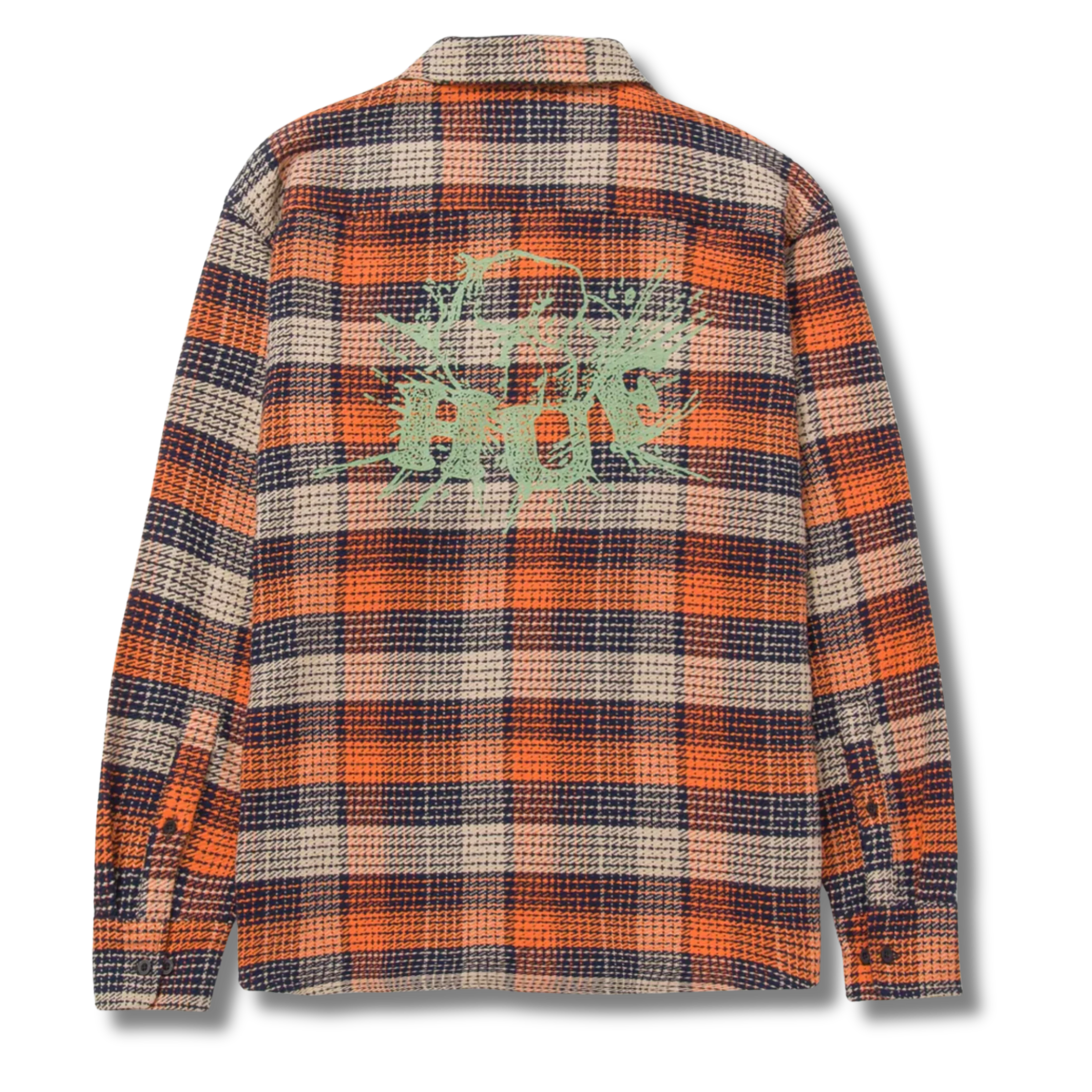 HUF SMASH FLANNEL OVERSHIRT - ORANGE - Image 2