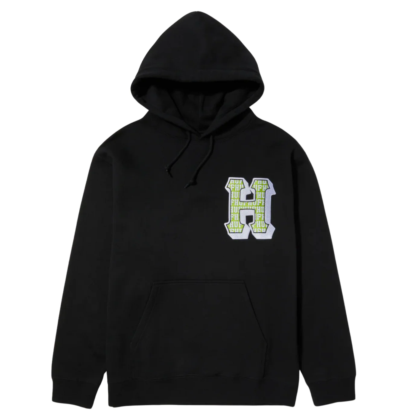 HUF THICC H PULLOVER HOODIE - BLACK