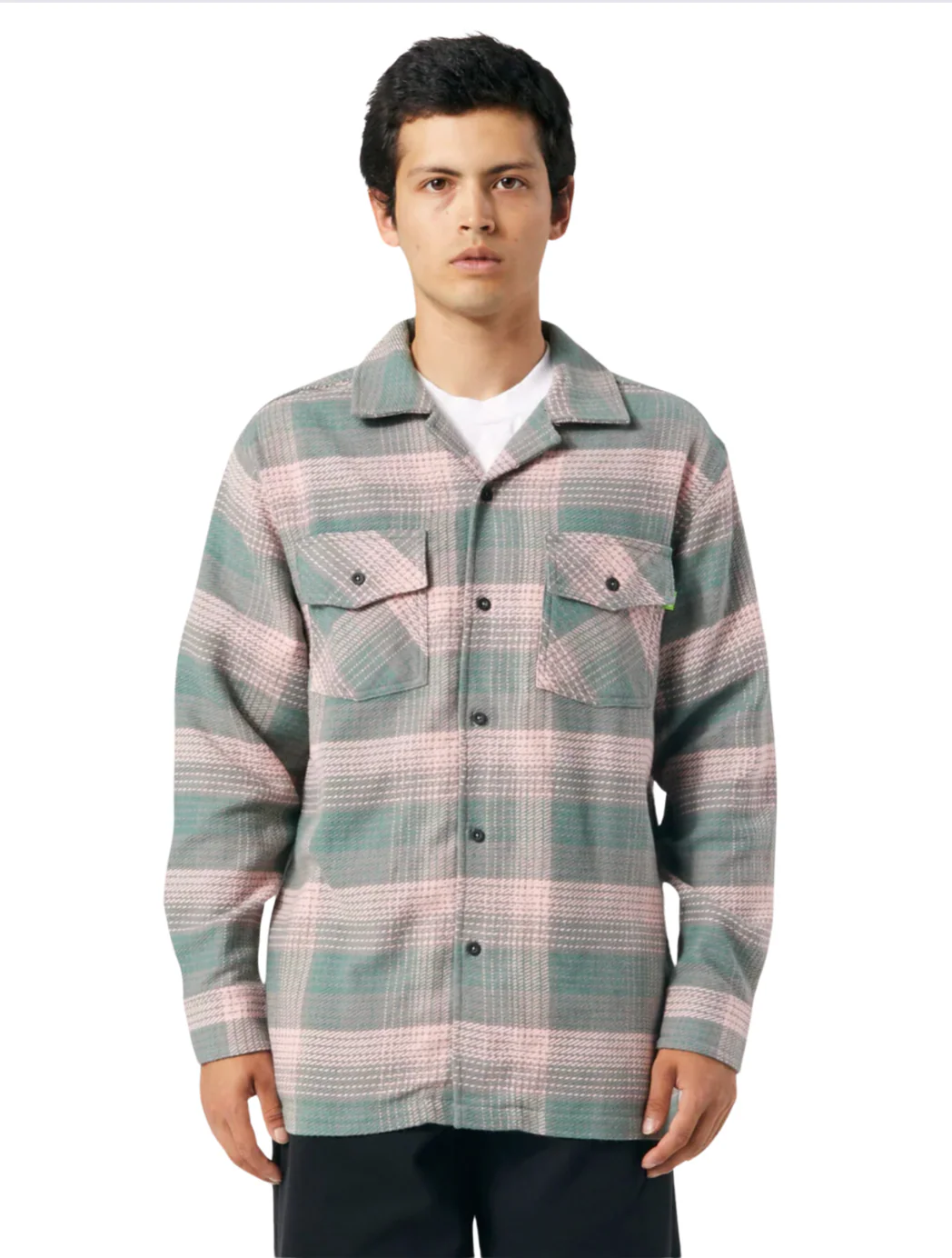 HUF SMASH FLANNEL OVERSHIRT - PINK - Image 3