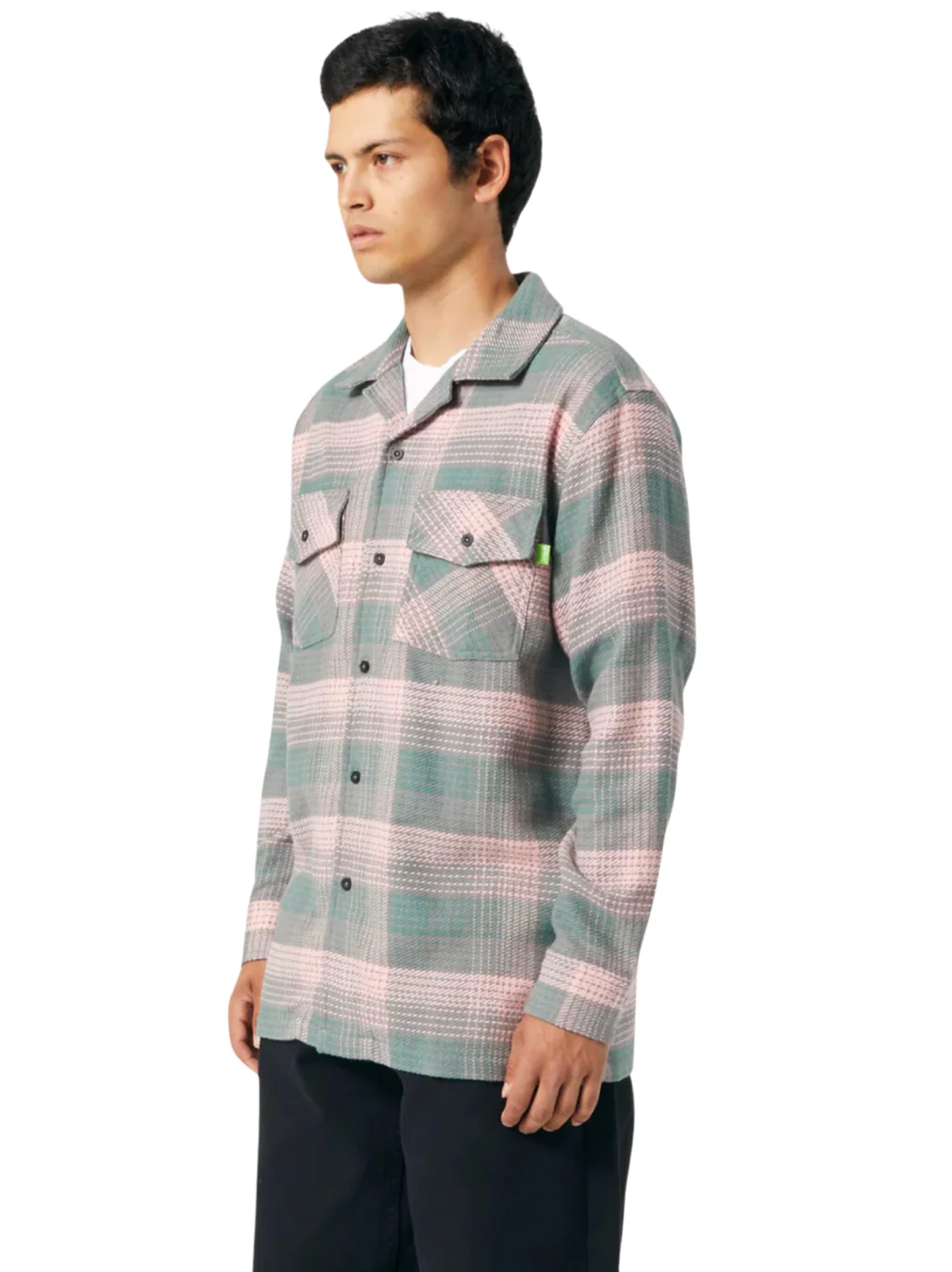 HUF SMASH FLANNEL OVERSHIRT - PINK - Image 4