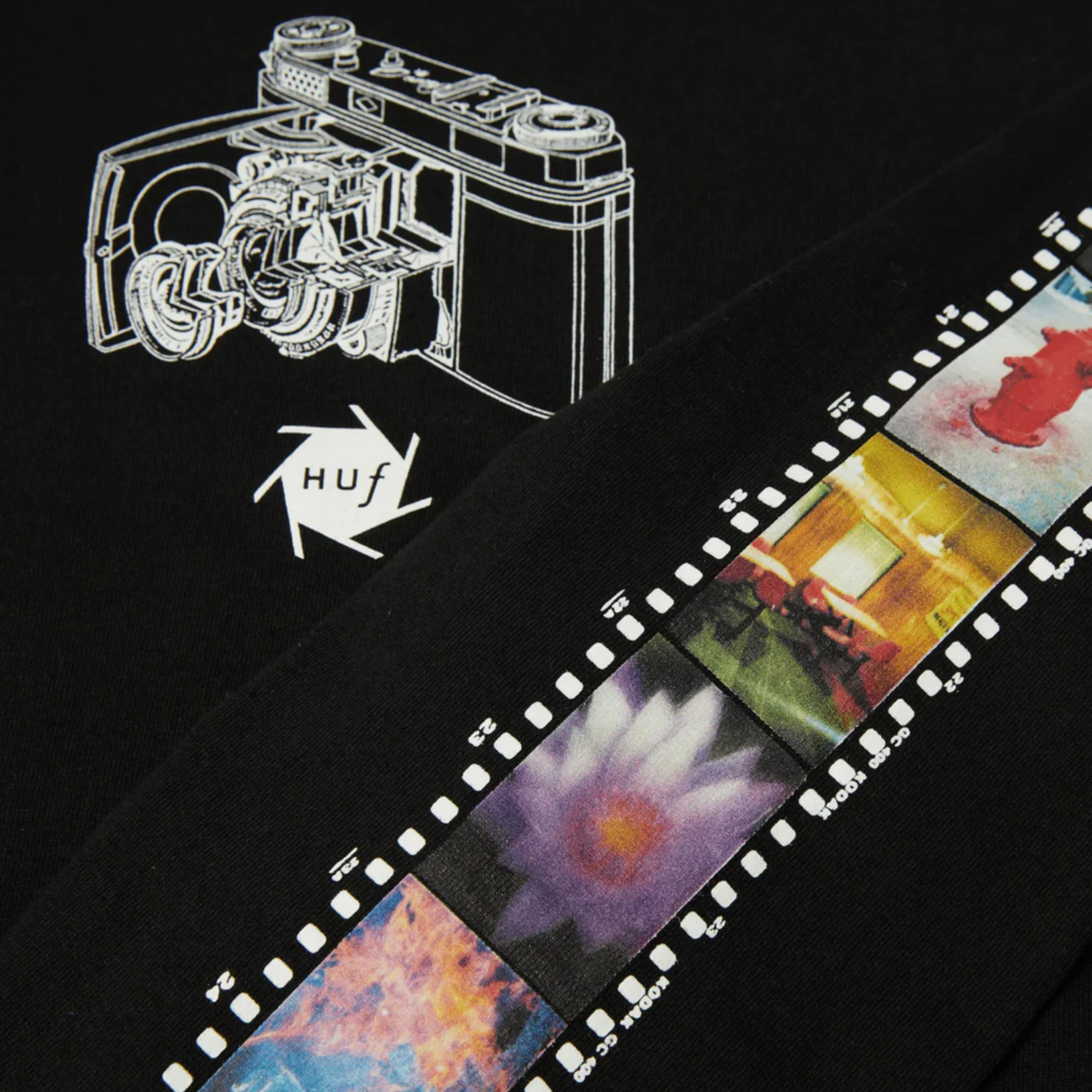 HUF X KODAK INNER VISION LONG SLEEVE T-SHIRT - BLACK - Image 4