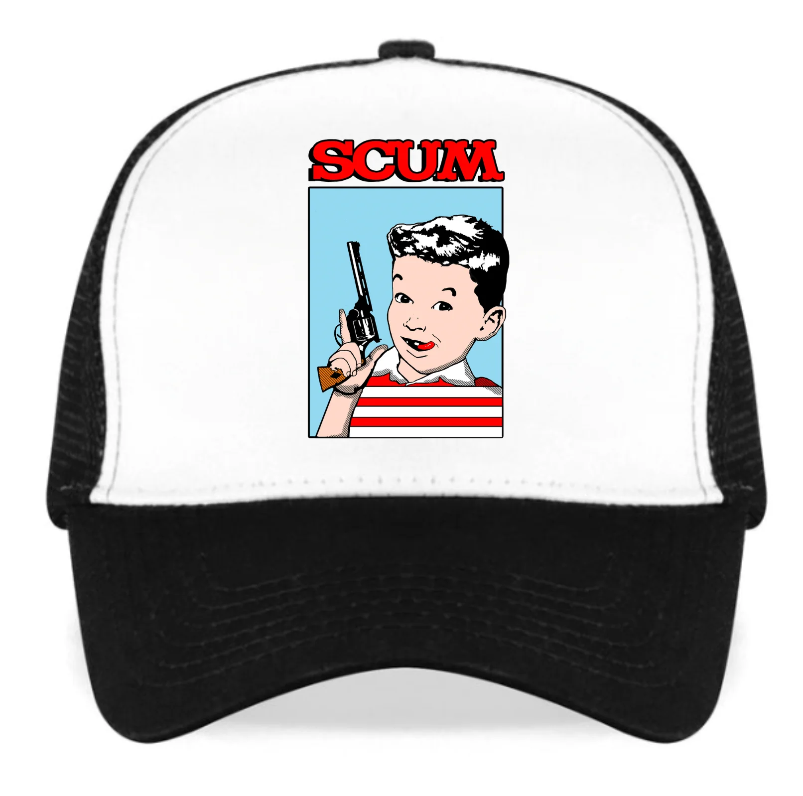 MAD SCUM CAP - BLACK / WHITE