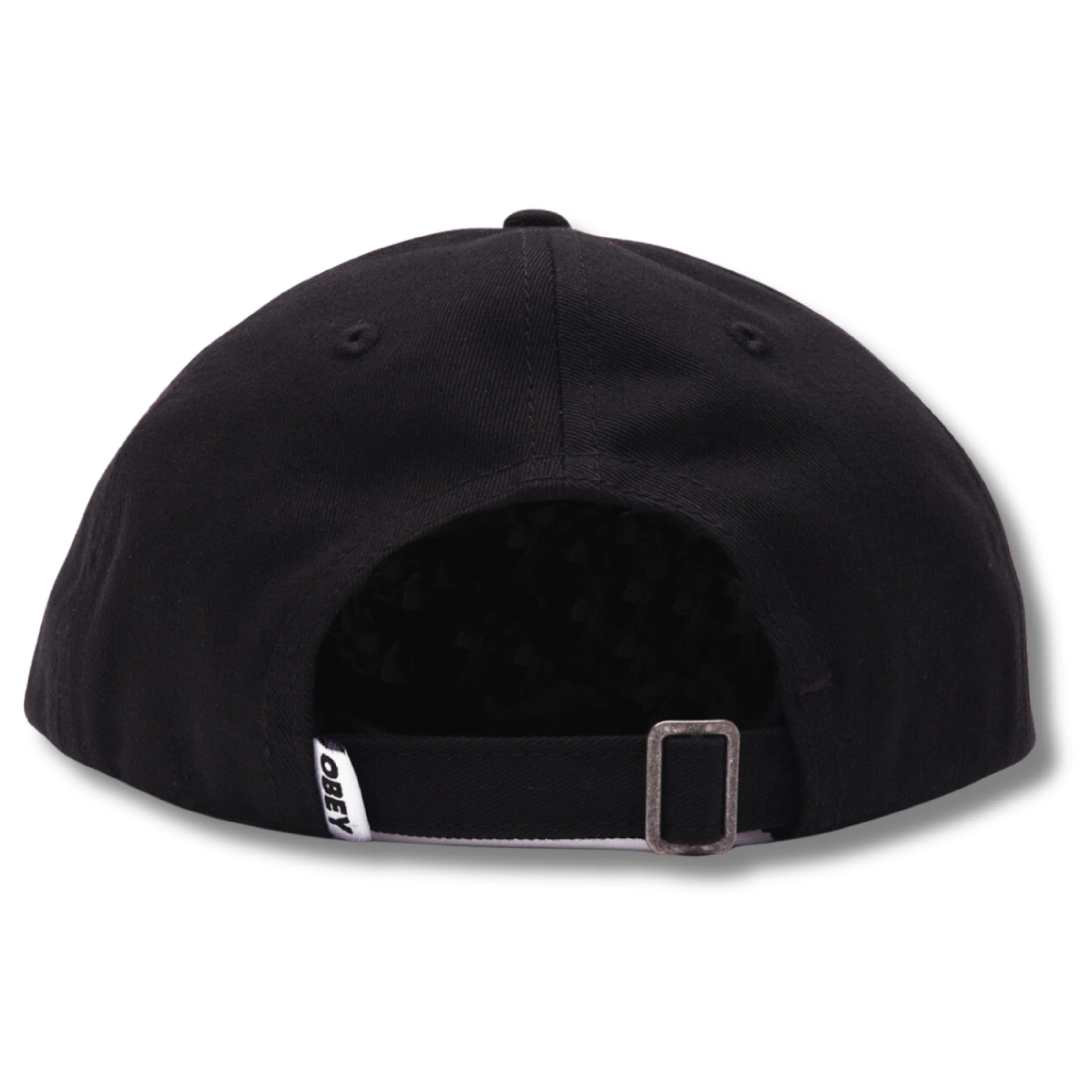 OBEY BOLD LABEL ORGANIC 6 PANEL STR CAP - BLACK - Image 2