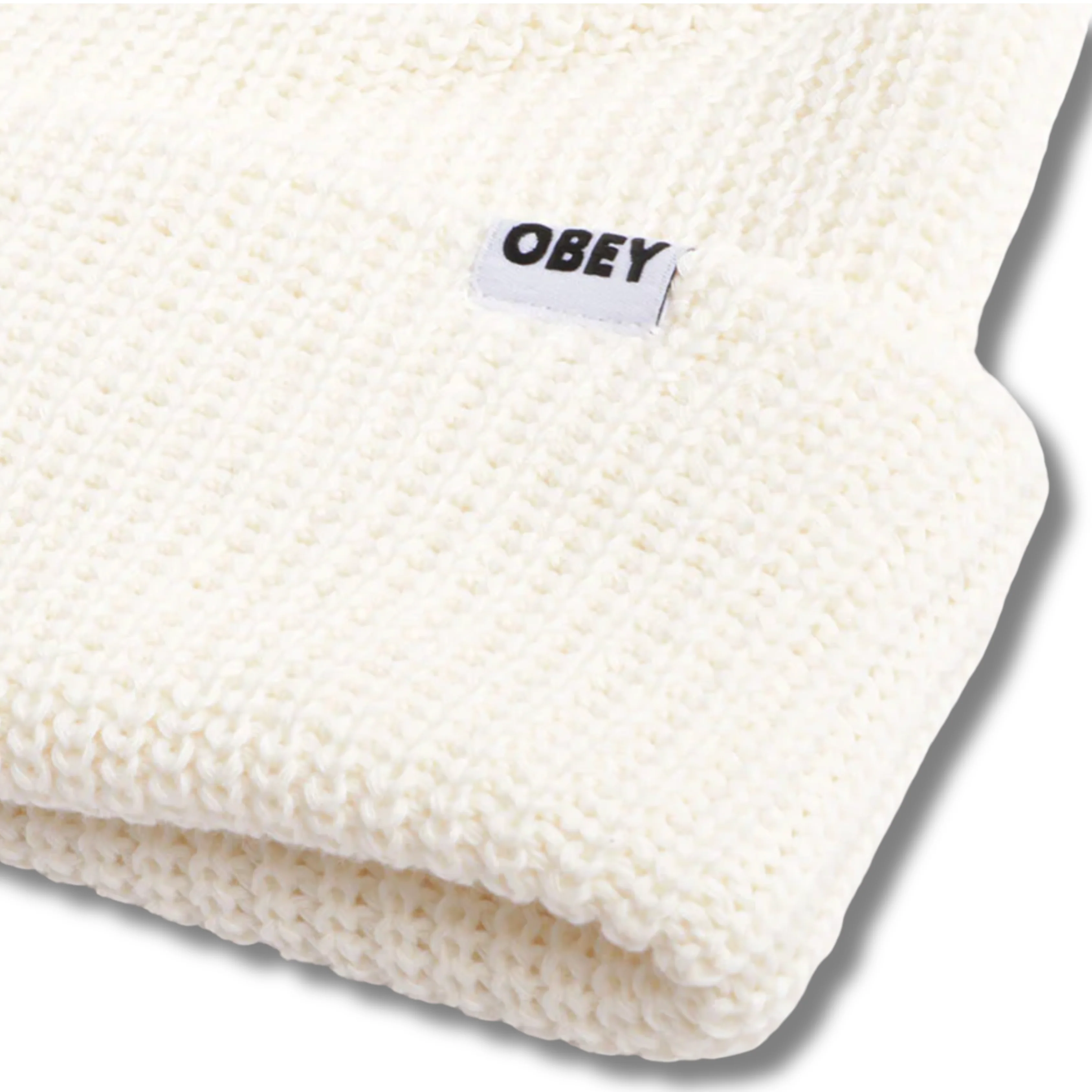 OBEY BOLD ORGANIC BEANIE - UNBLEACHED - Image 3