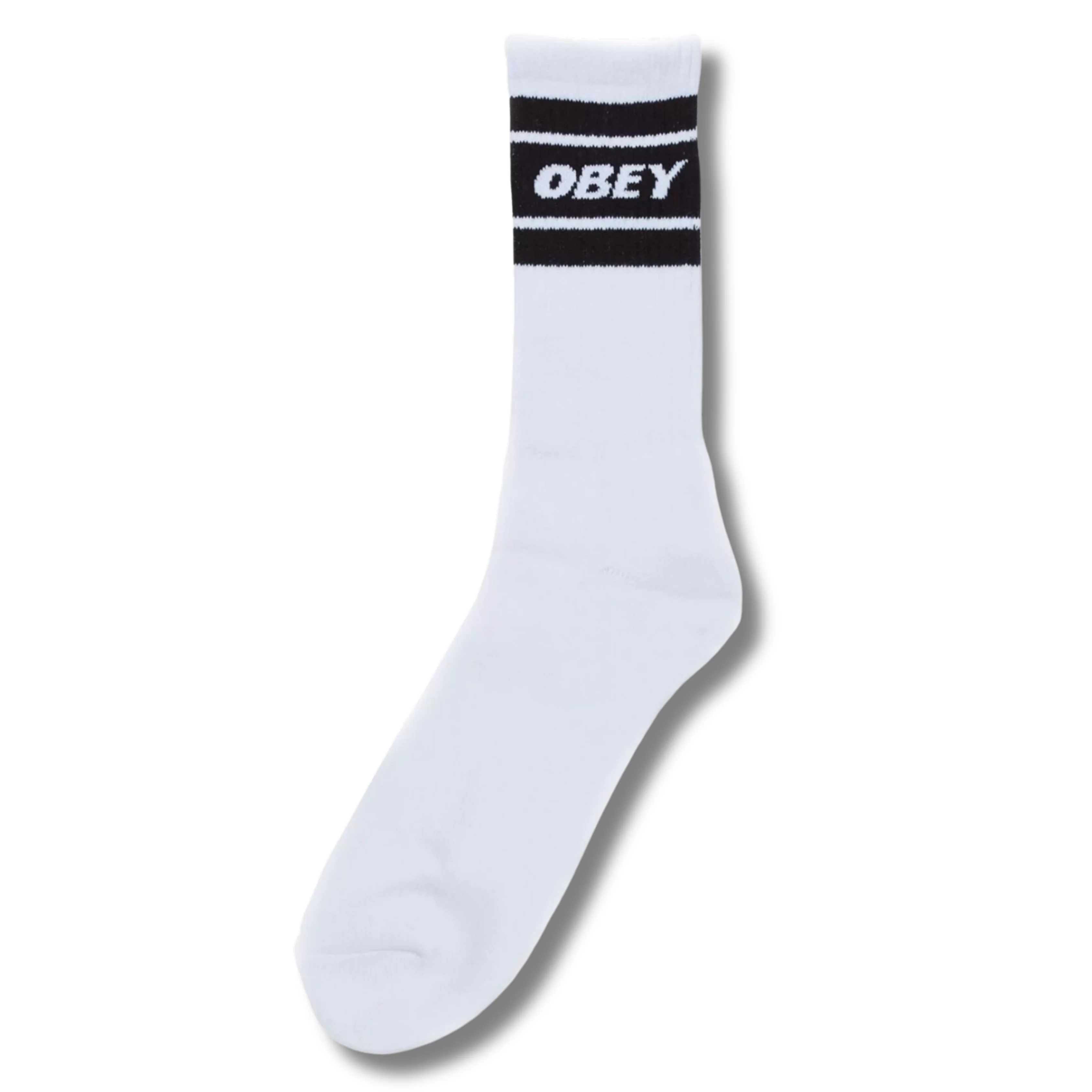 OBEY COOPER II SOCKS - WHITE/BLACK