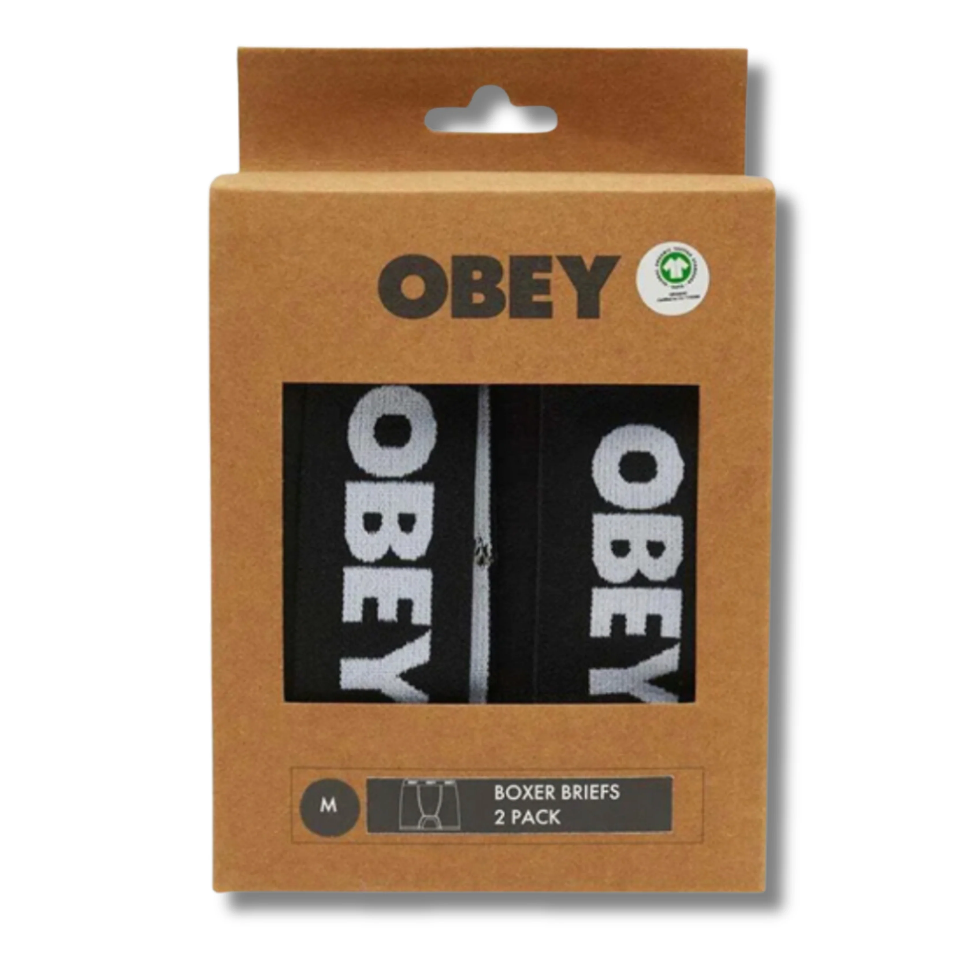 OBEY ESTABLISHED WORKS 2 PACK BOXERS - BLACK - Image 2