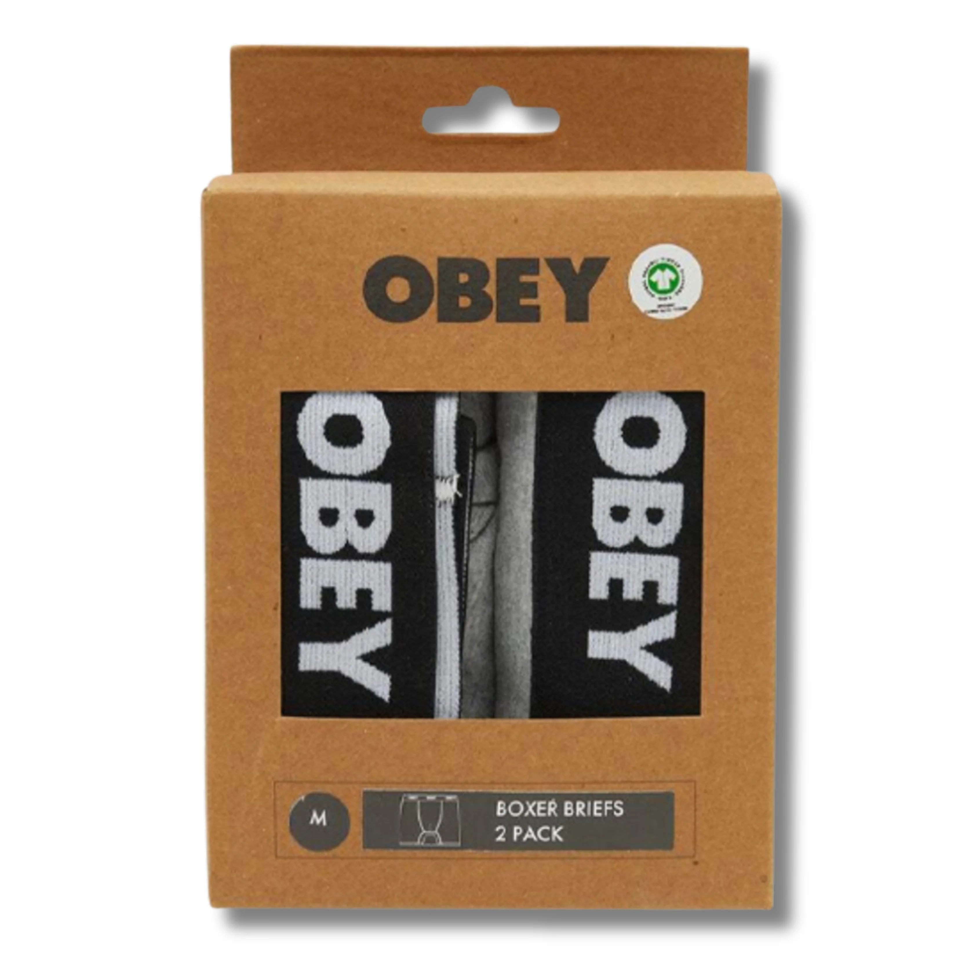 OBEY ESTABLISHED WORKS 2 PACK BOXERS - ASH GREY - Image 3