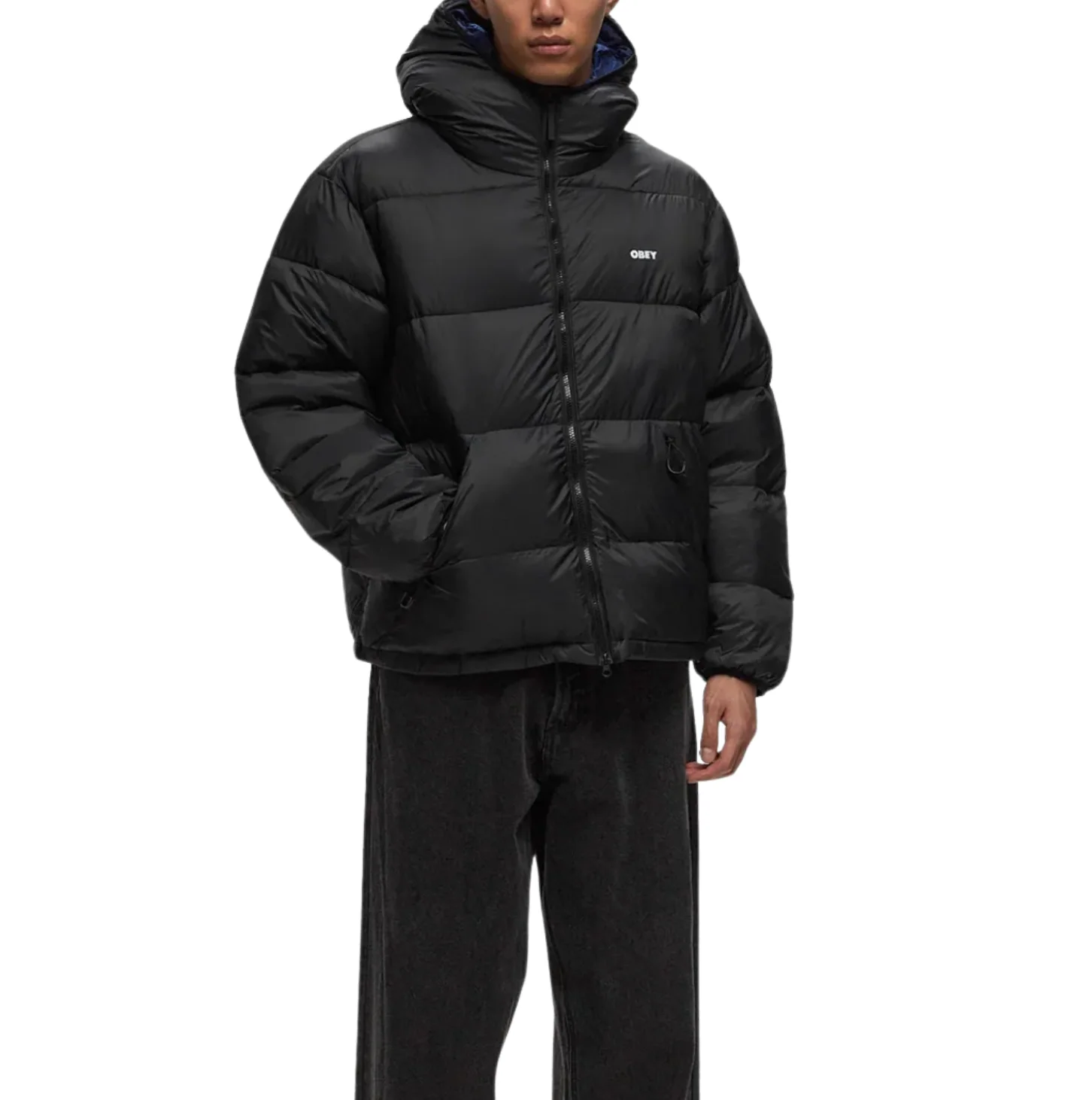OBEY STRATUS PUFFER JACKET - BLACK - Image 3