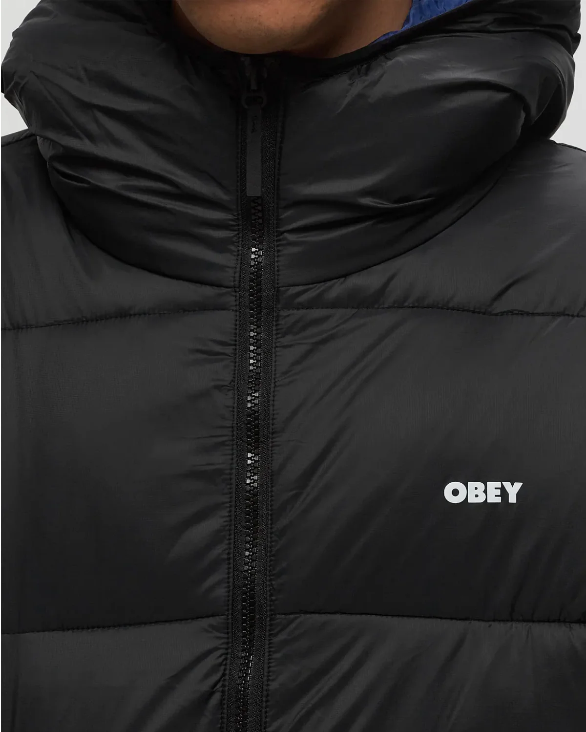 OBEY STRATUS PUFFER JACKET - BLACK - Image 4