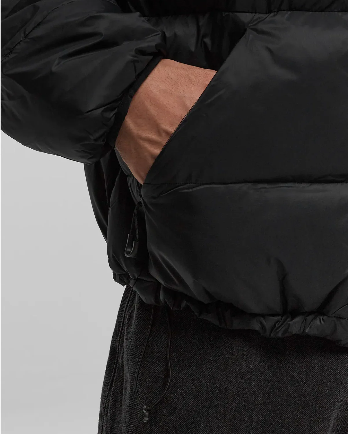 OBEY STRATUS PUFFER JACKET - BLACK - Image 5