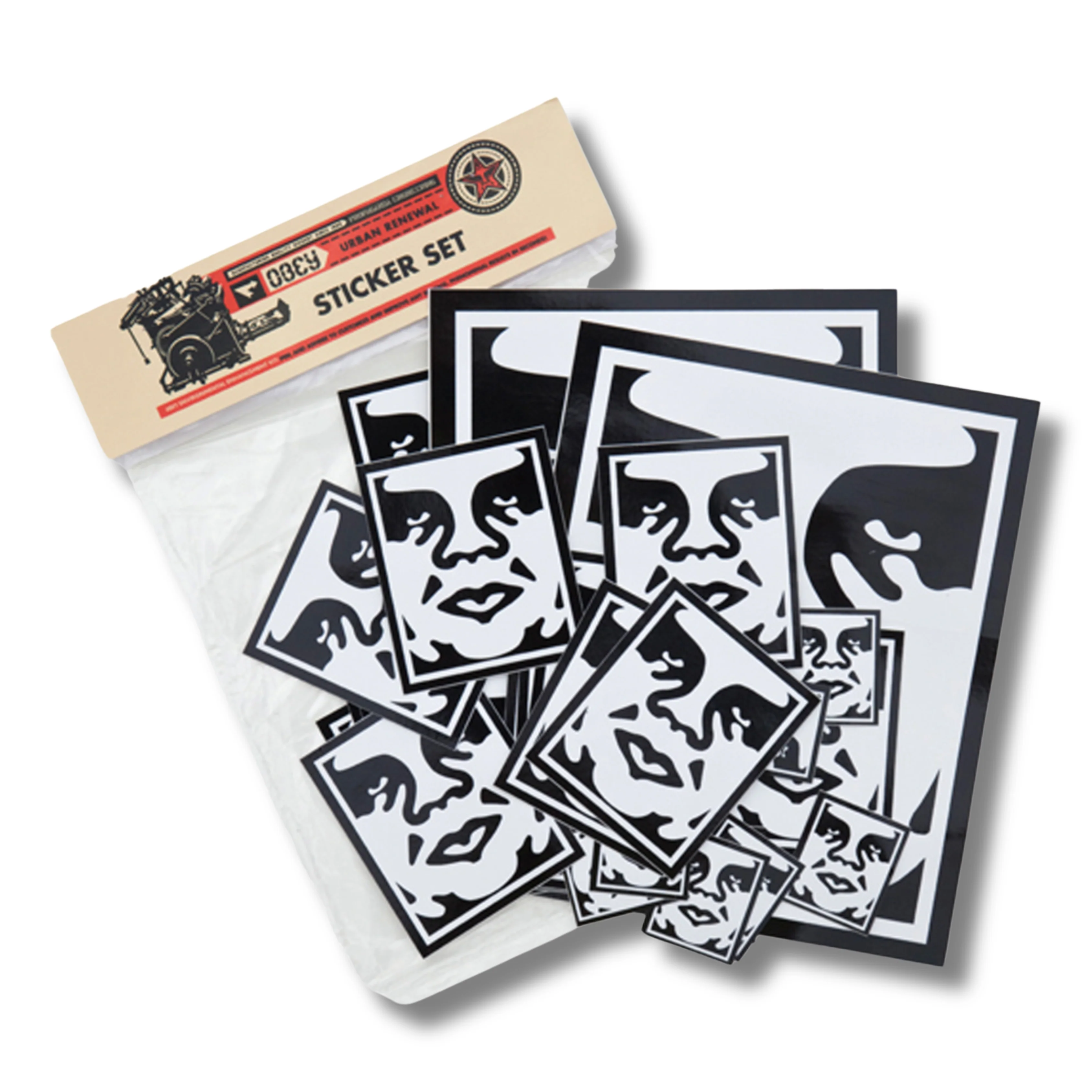 OBEY STICKER PACK 2 SELECTION OF OBEY ICON FACE
