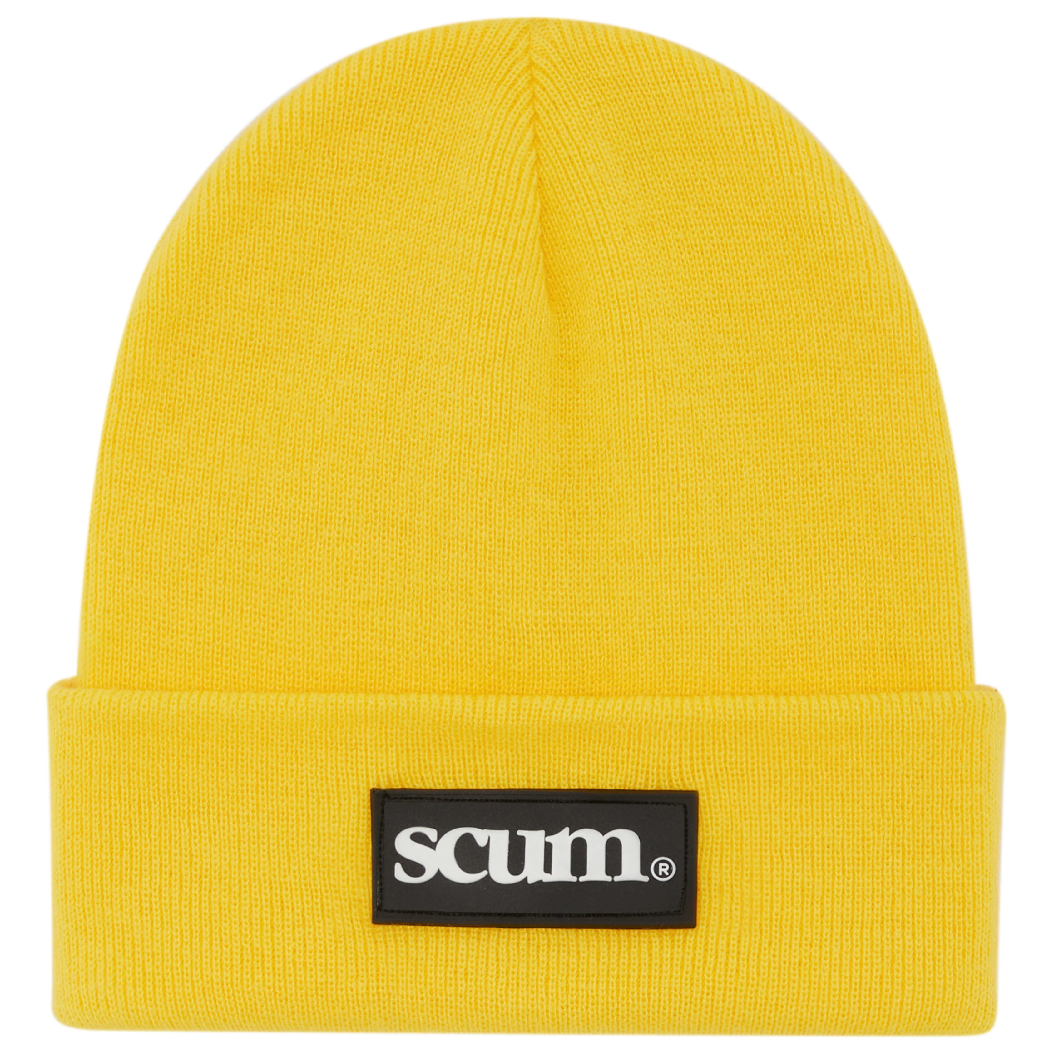 YELLOW RUBBER PATCH BEANIE