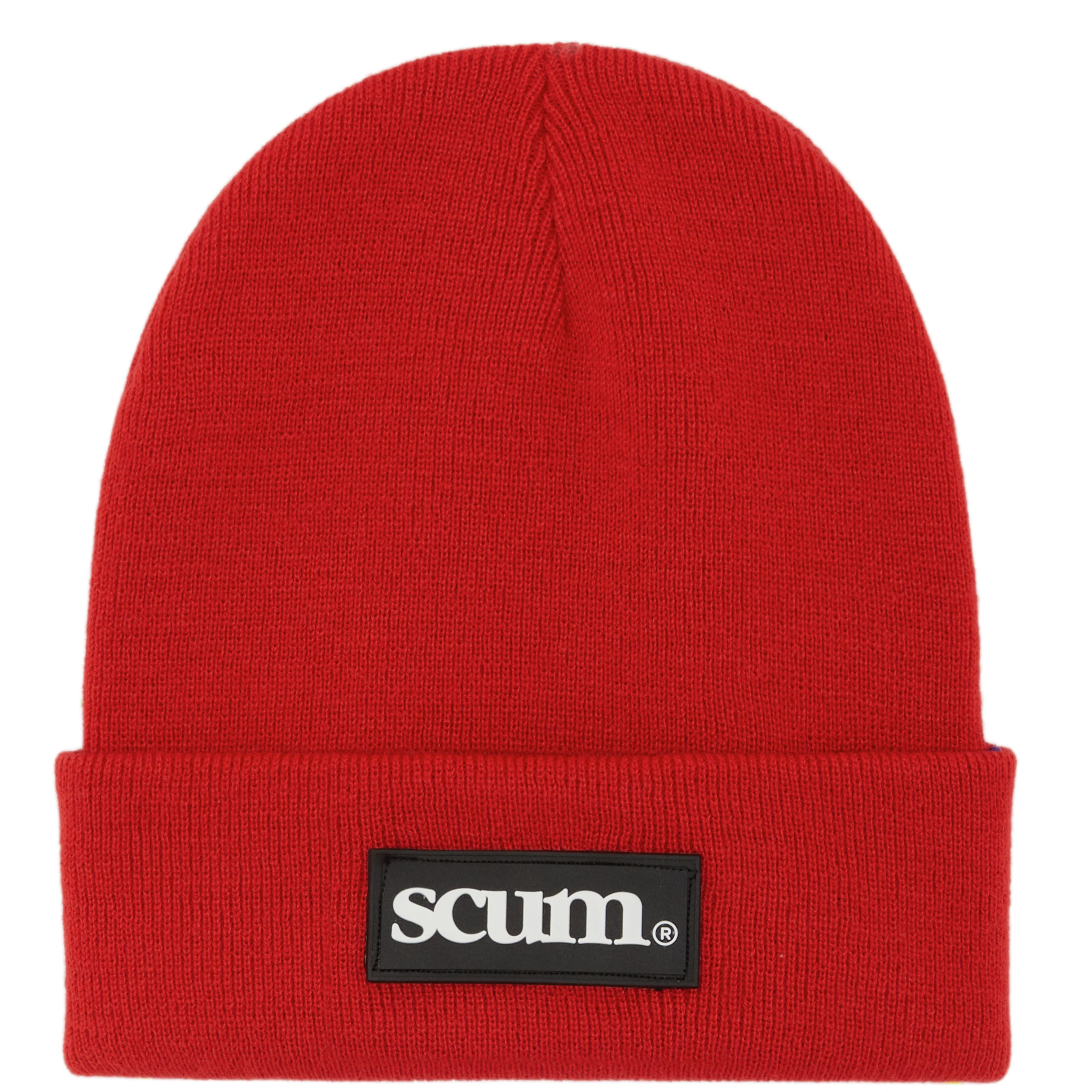 RED RUBBER PATCH BEANIE