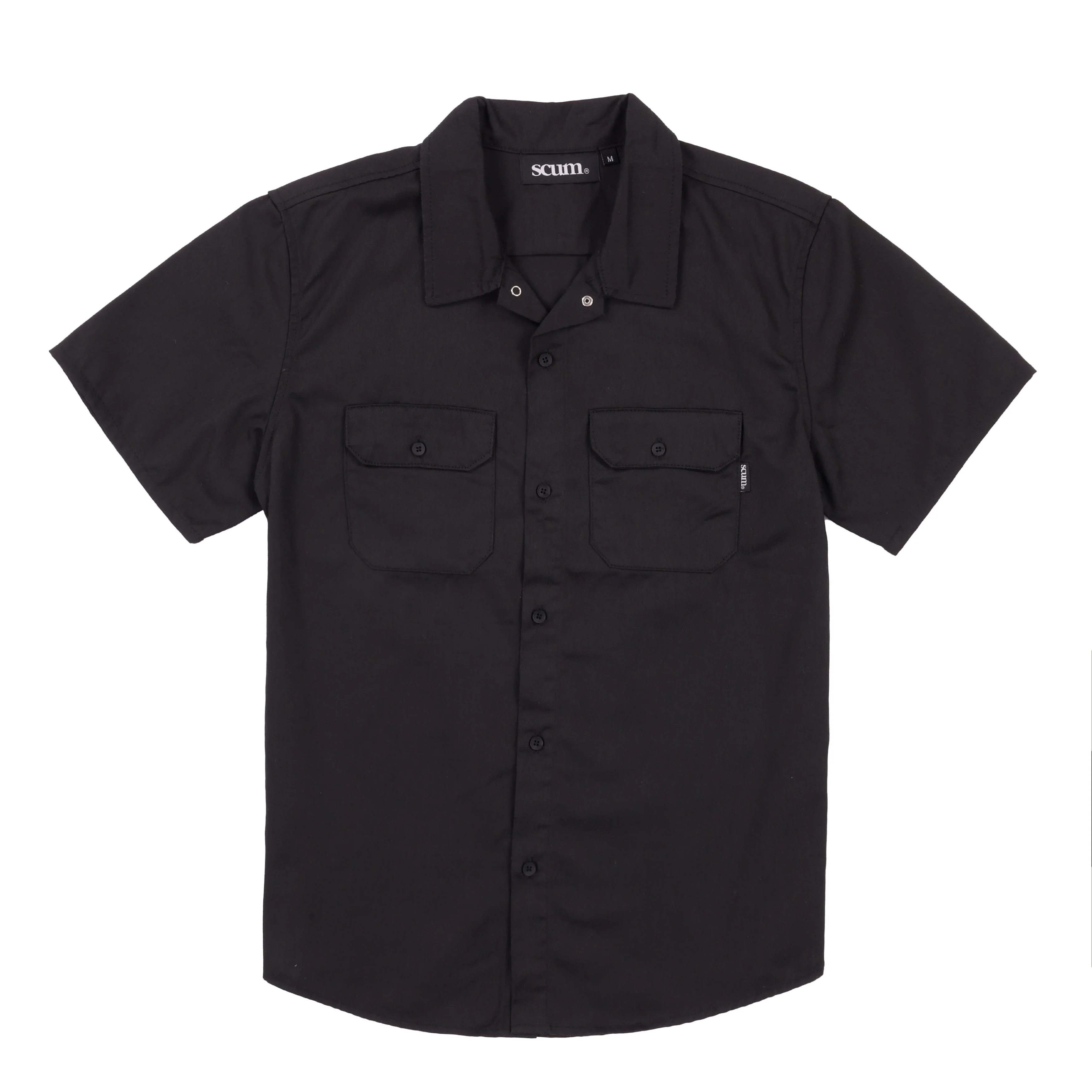SCUM & AMMO WORK SHIRT SHORT SLEEVE BLACK