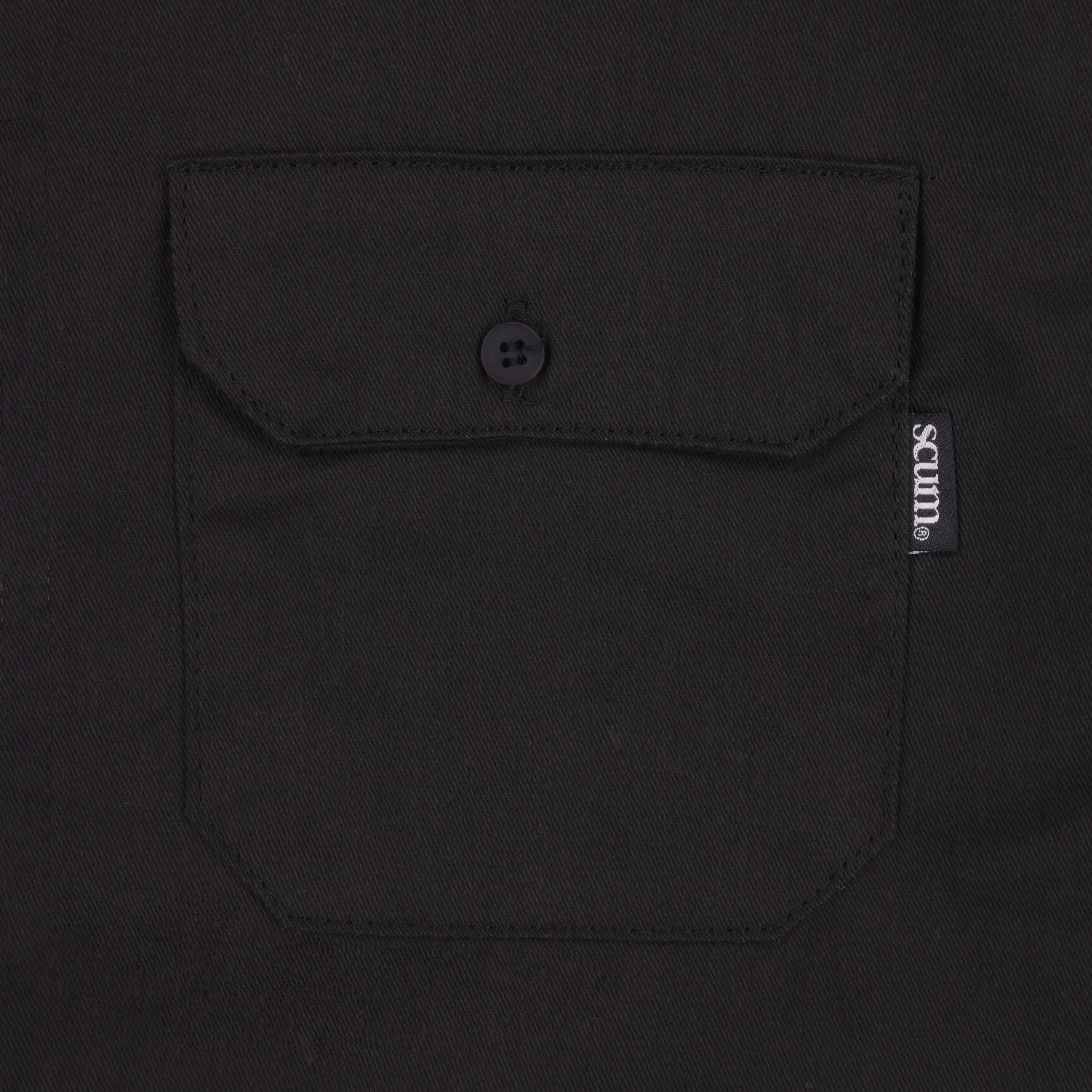 SCUM & AMMO WORK SHIRT SHORT SLEEVE BLACK - Image 3