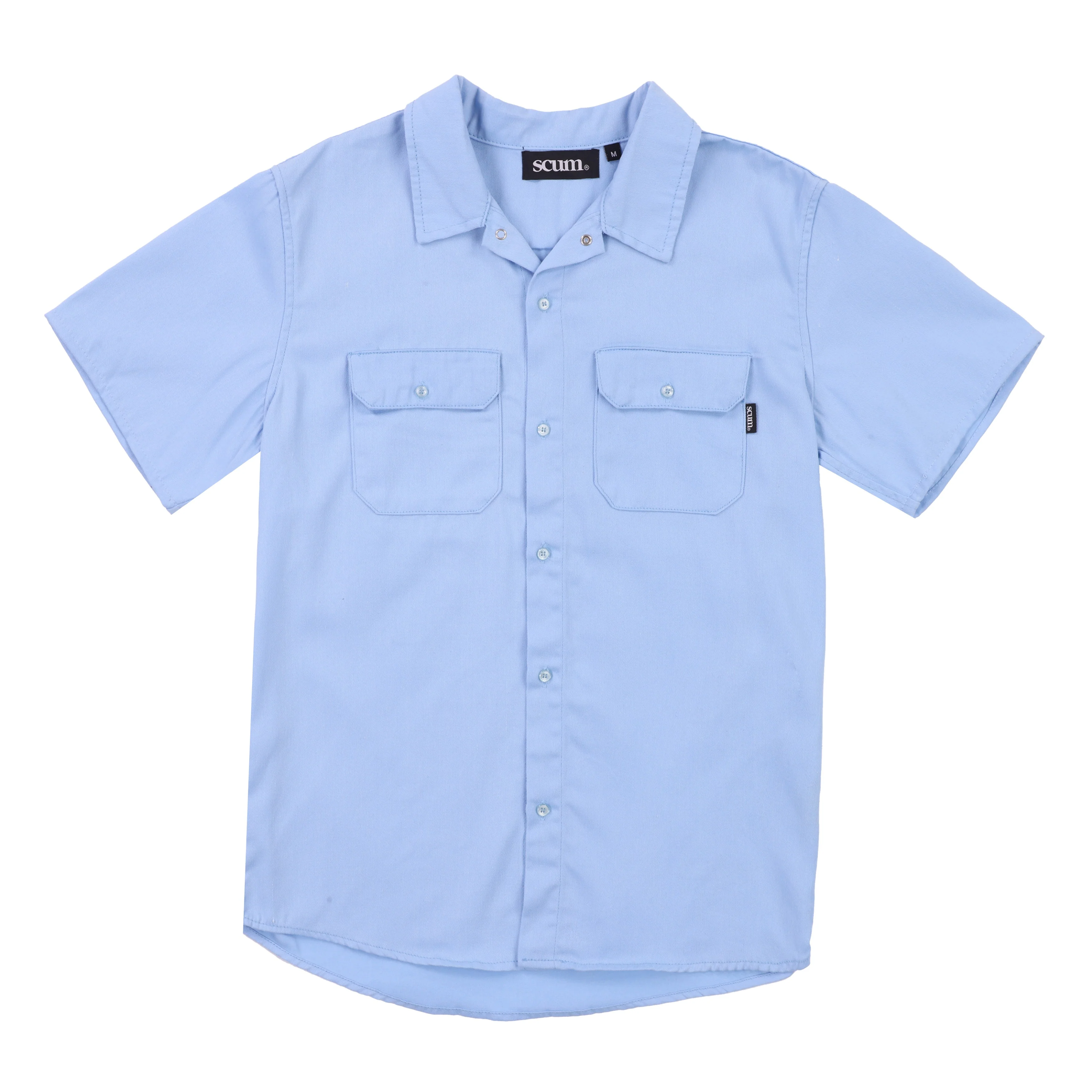 SCUM & AMMO WORK SHORT SLEEVE SHIRT - BLUE