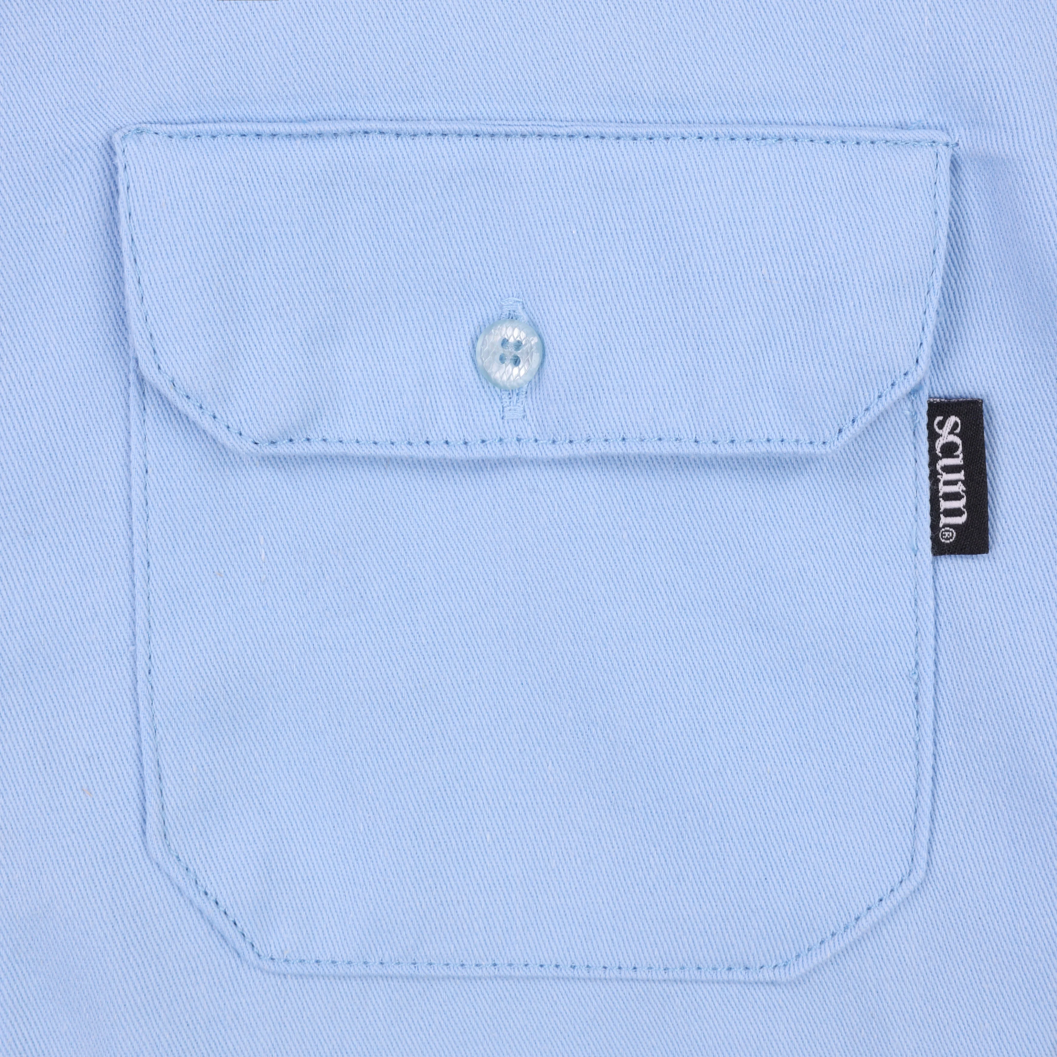 SCUM & AMMO WORK SHORT SLEEVE SHIRT - BLUE - Image 3