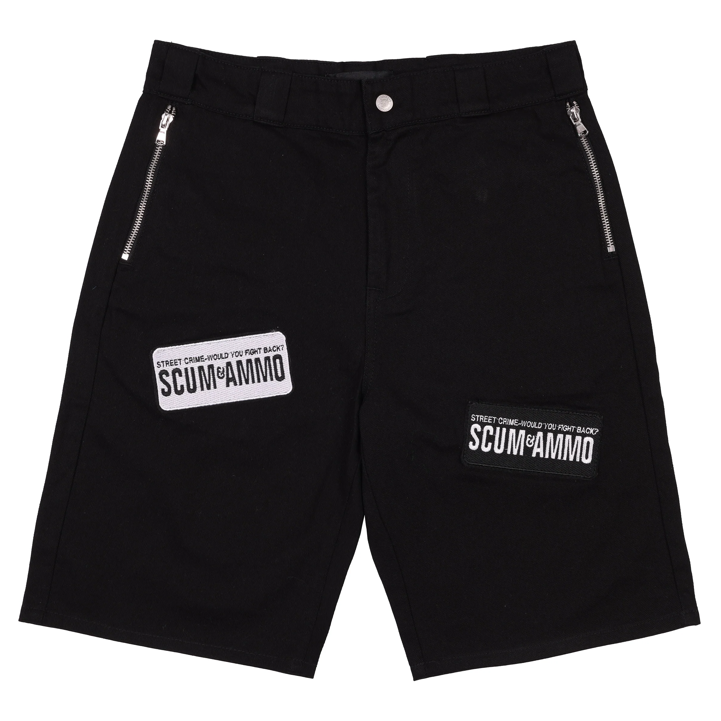 SCUM & AMMO WORK SHORTS - BLACK