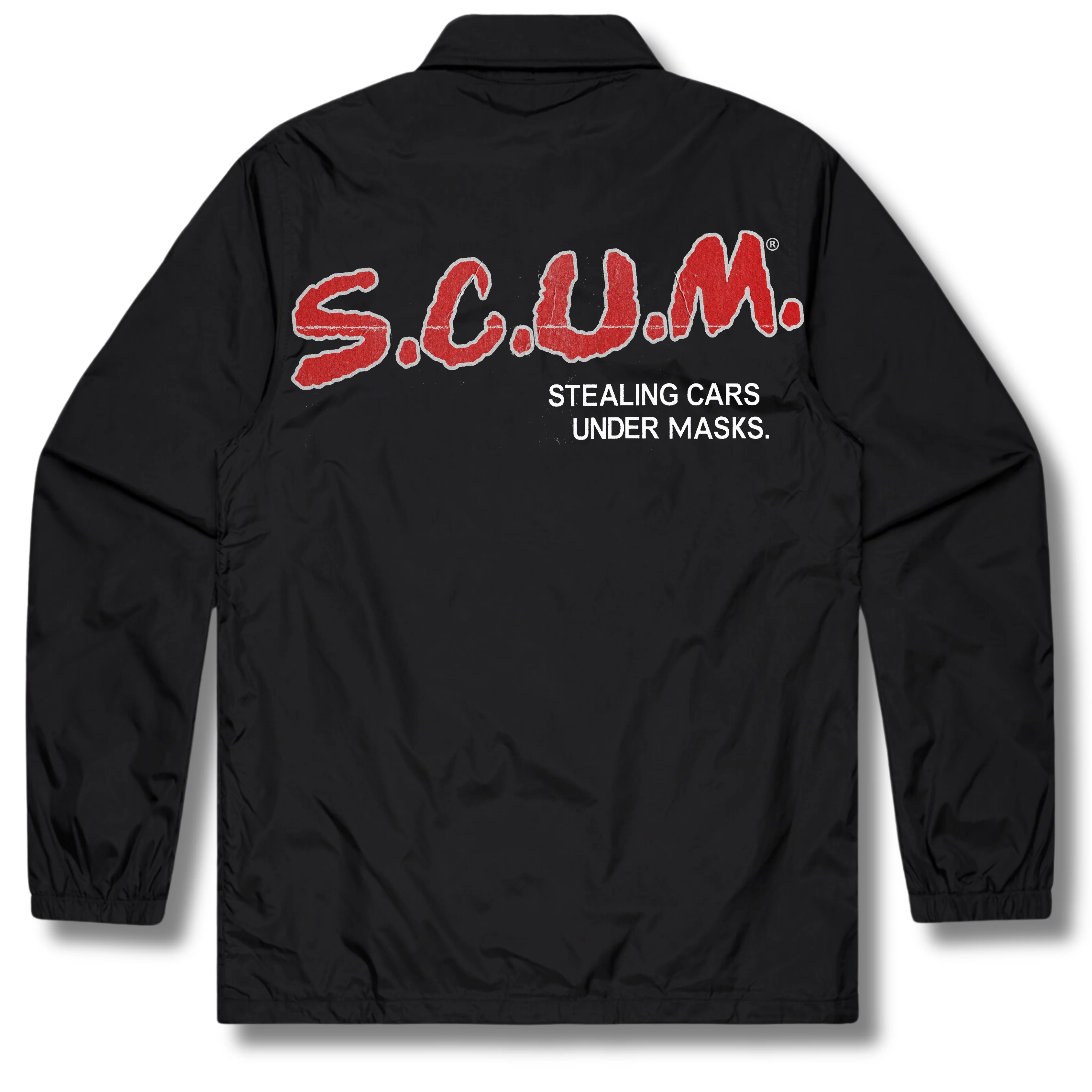 STEALING CARS UNDER MASKS COACH JACKET - BLACK - Image 2