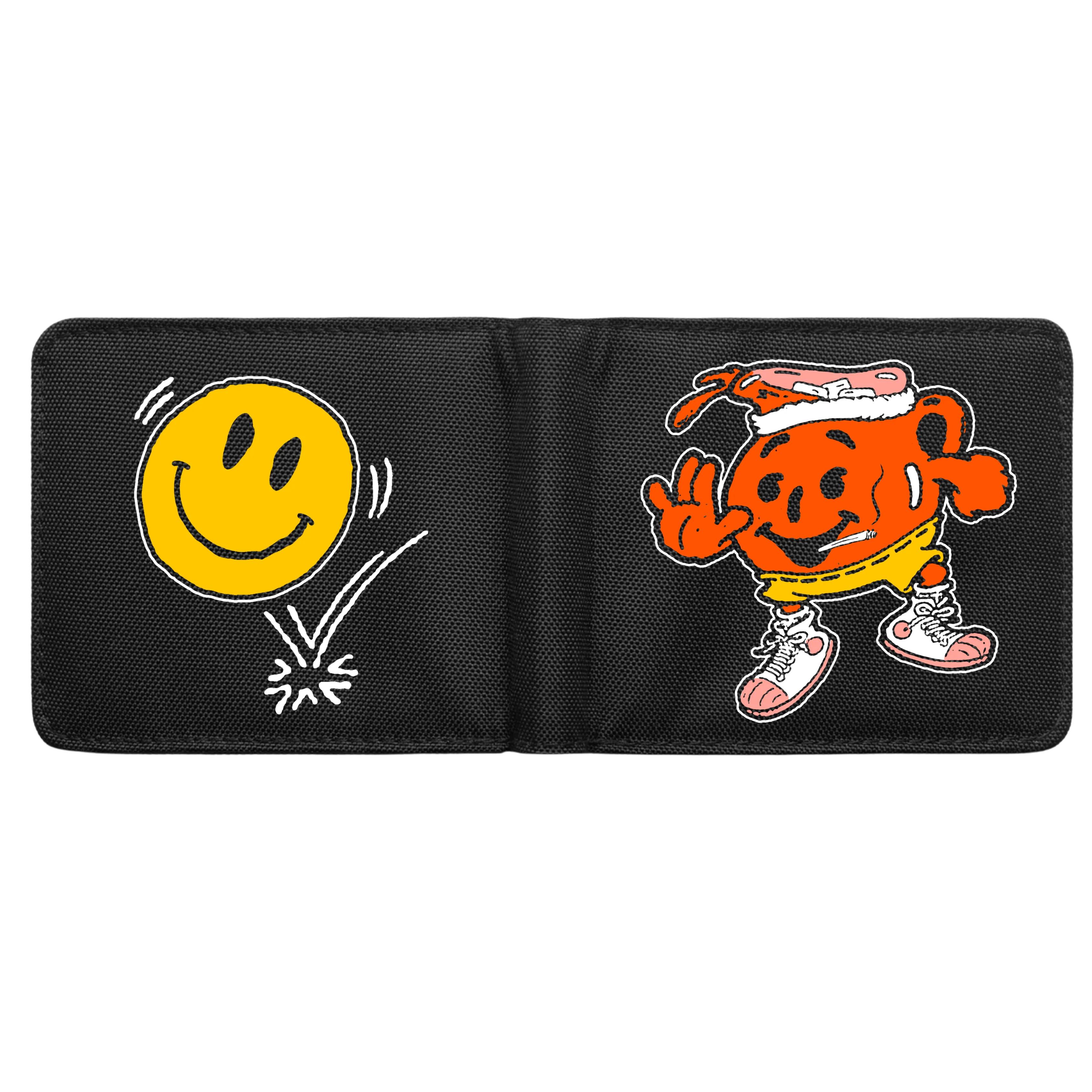 ACID RECYCLED FOLD WALLET - BLACK