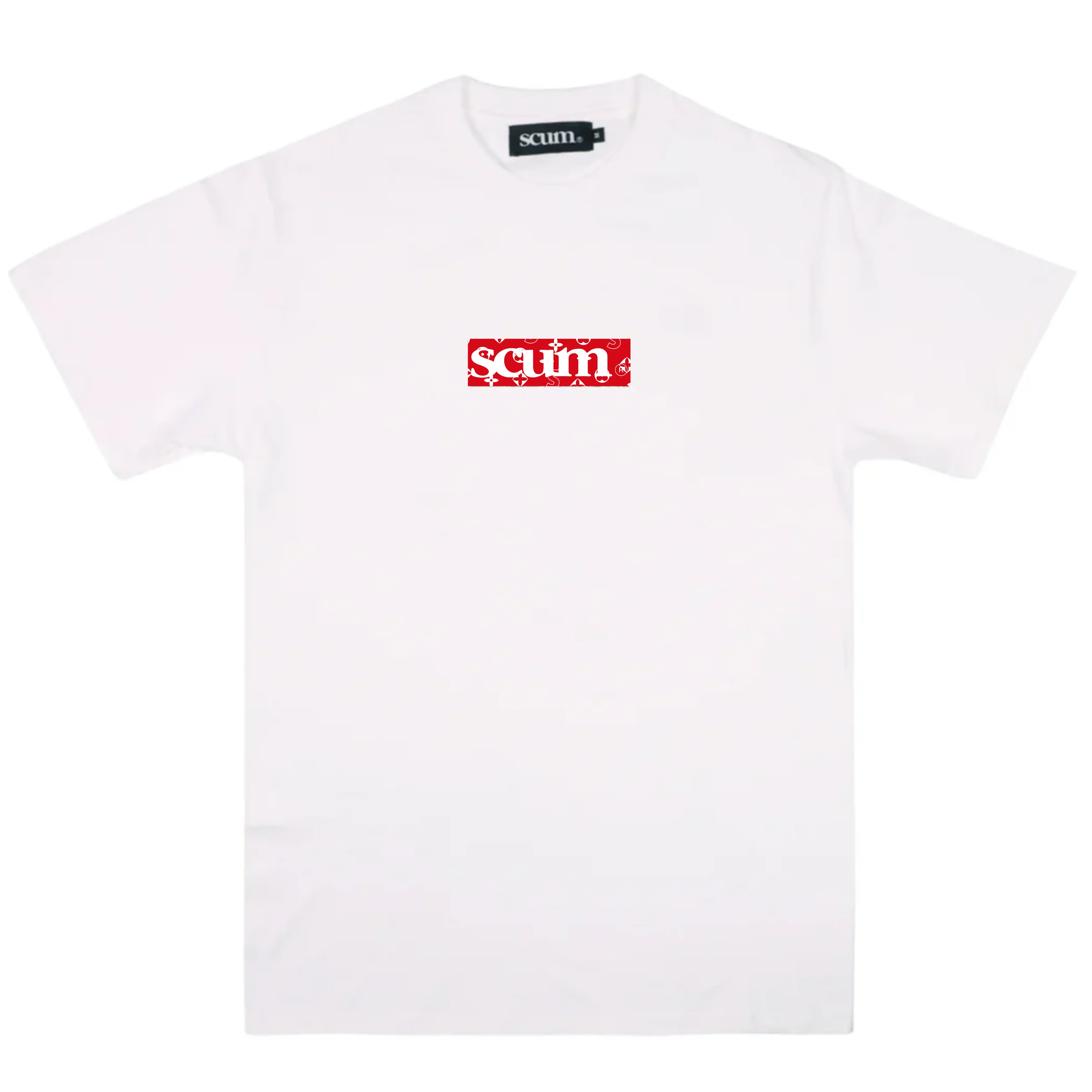 SCUM RED LOVE PRINT BOX LOGO T-SHIRT