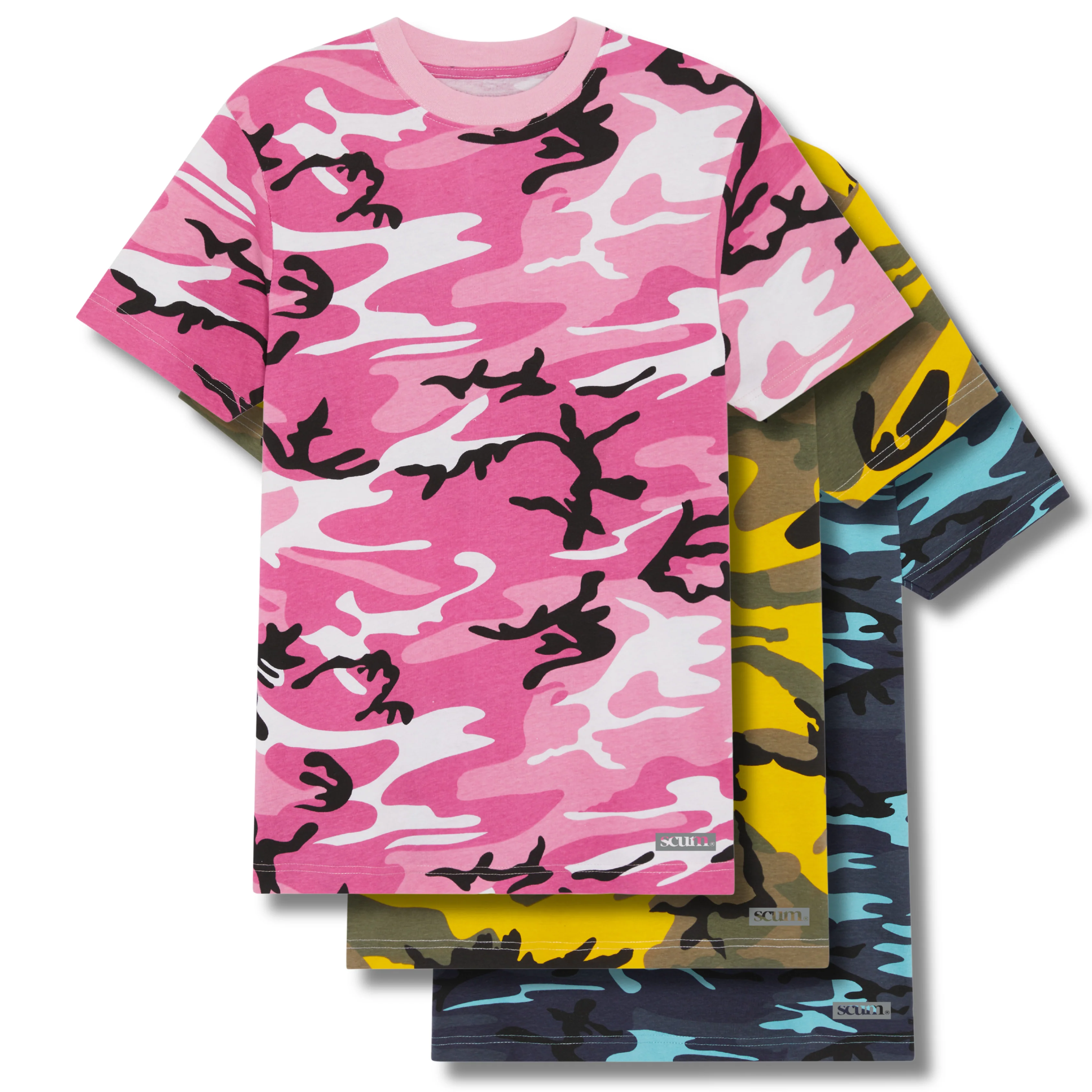 ESSENTIALS THREE PACK CAMO T-SHIRTS