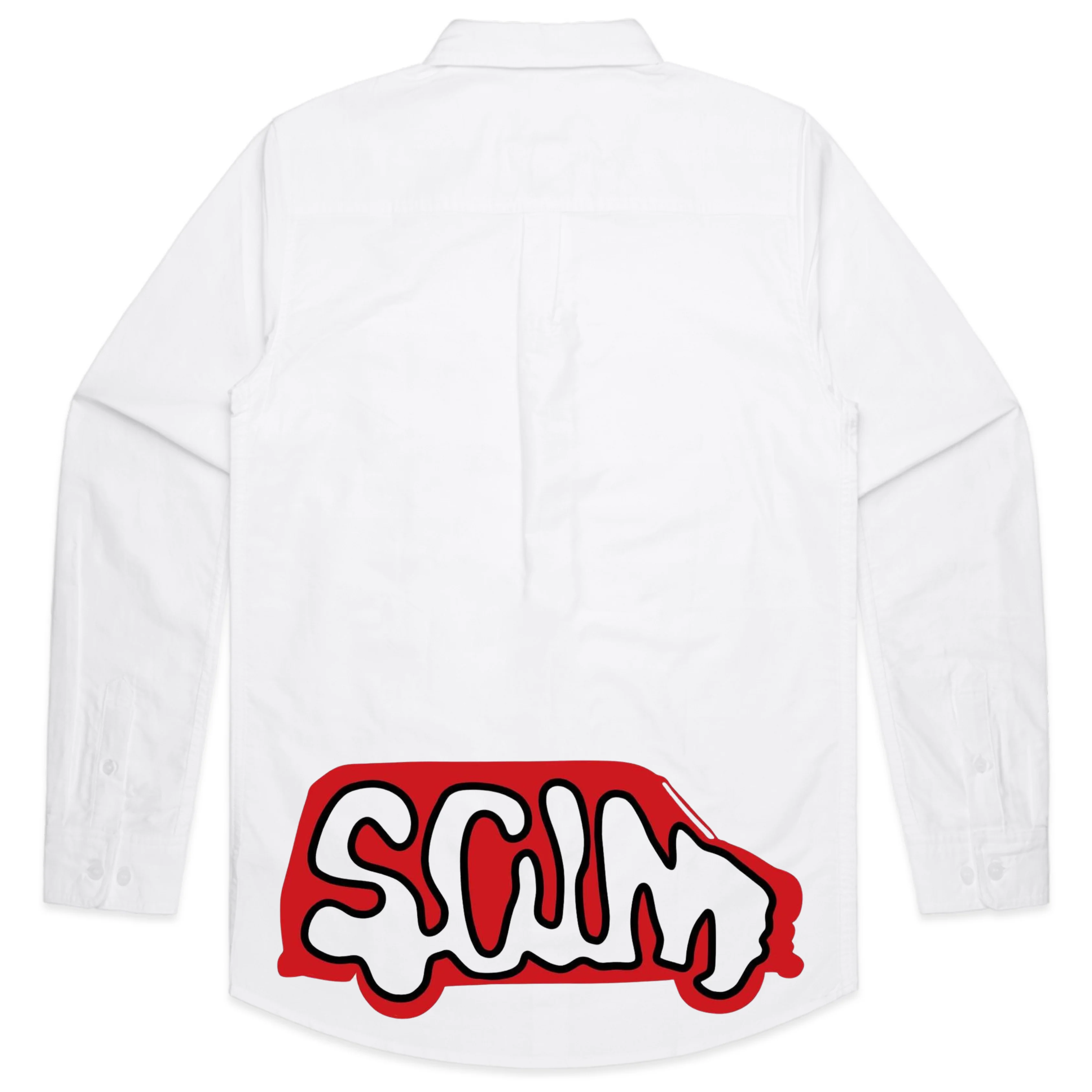 SCUM THE WORD LONGSLEEVE SHIRT -WHITE - Image 2