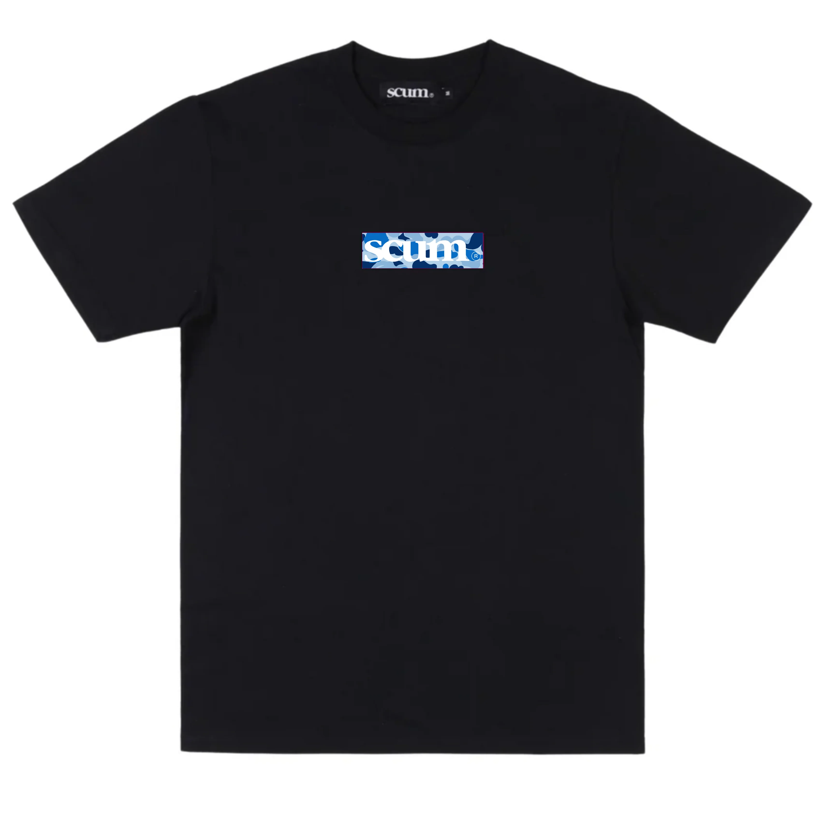 SCUM BLUE CAMO BOX LOGO T-SHIRT - Image 2