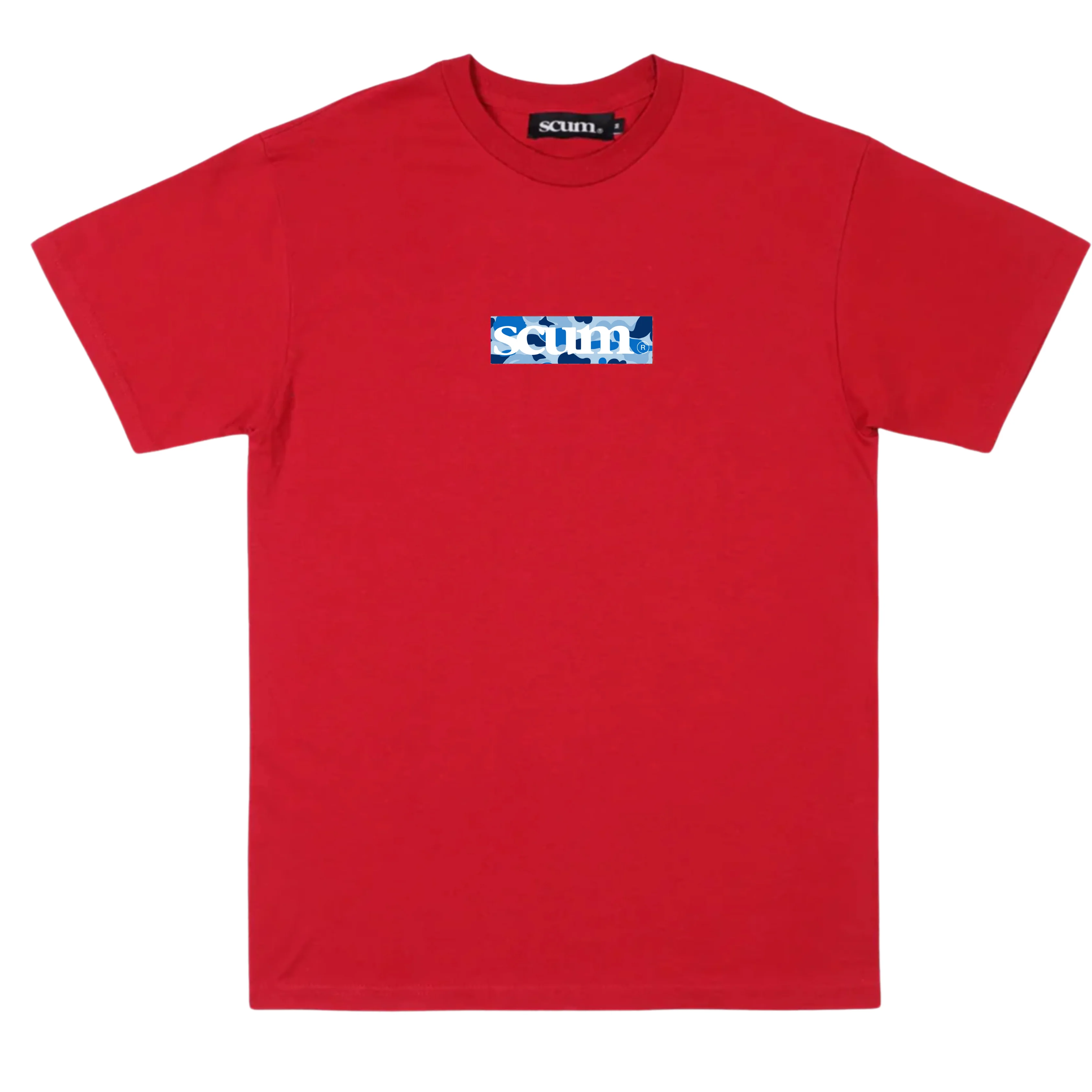 SCUM BLUE CAMO BOX LOGO T-SHIRT - Image 3