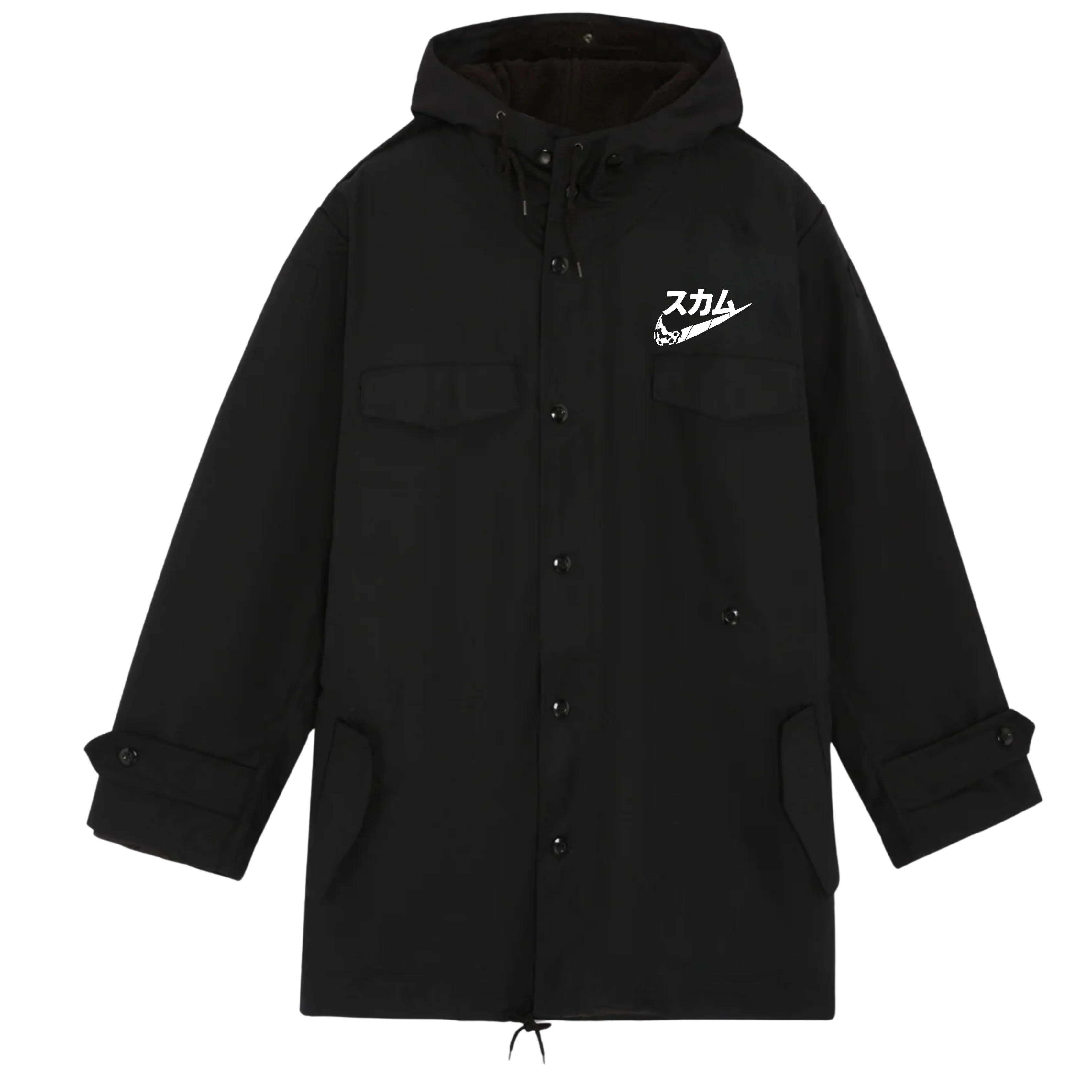 SCUM LOST IN TRANS PARKA - BLACK