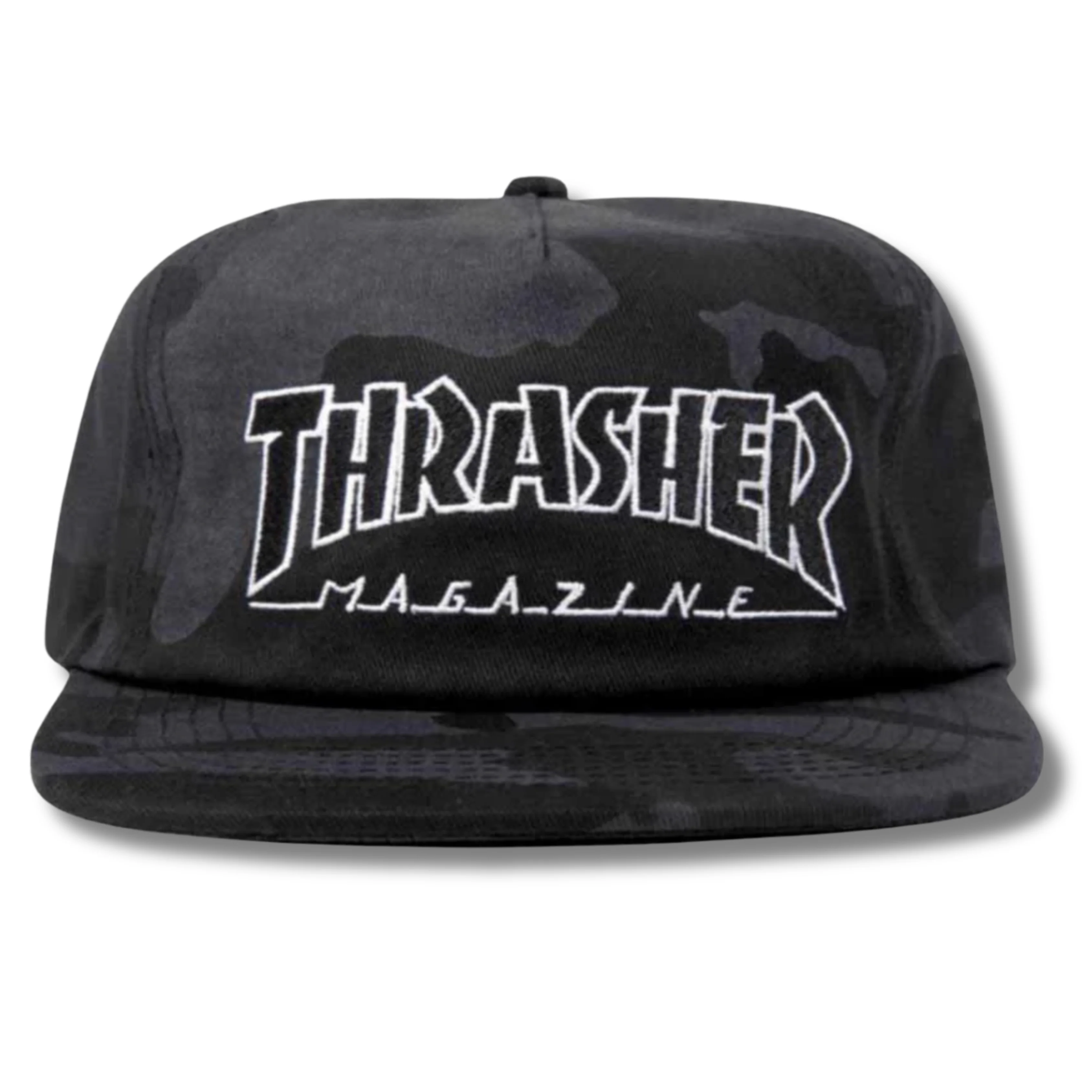 THRASHER CAP OUTLINED SNAPBACK CAP - CAMO