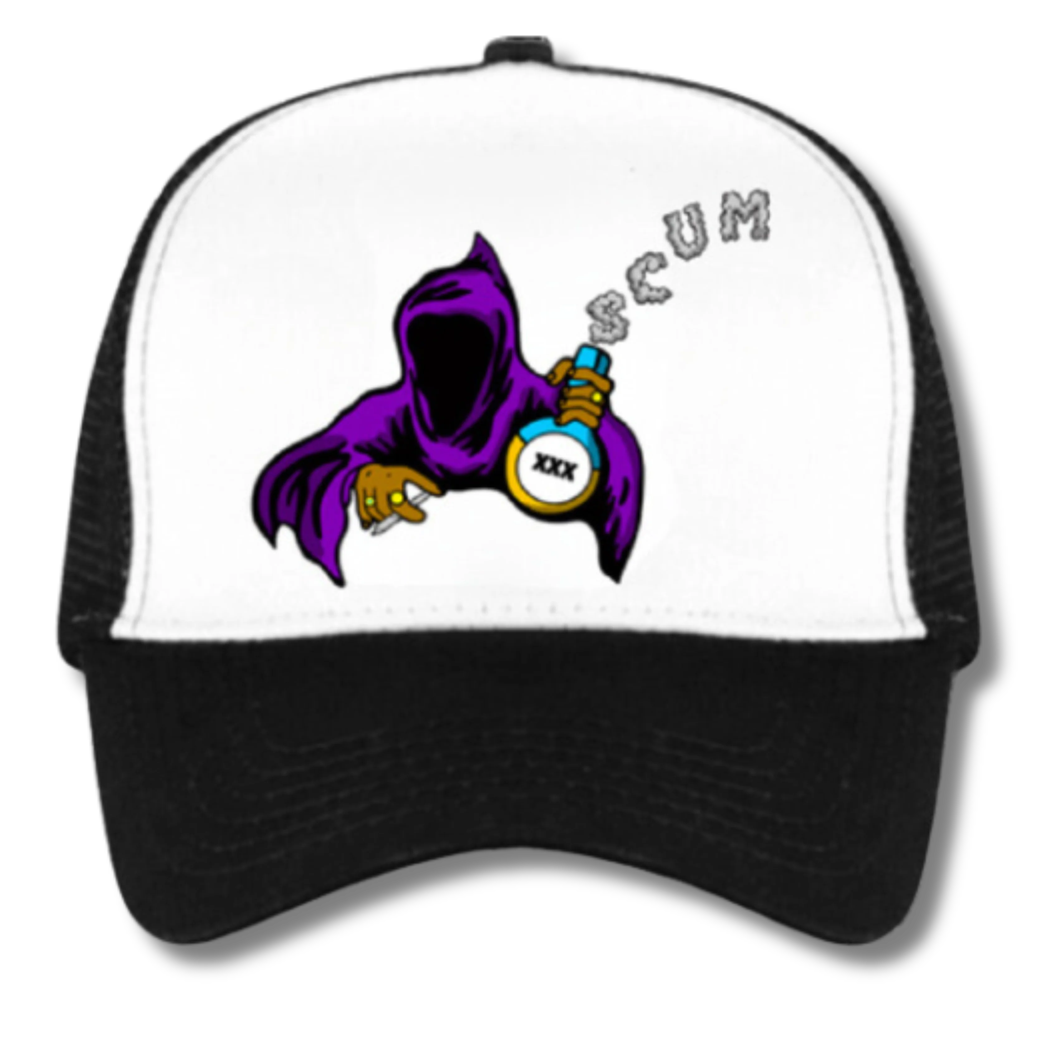 UP IN SMOKE CAP - BLACK / WHITE