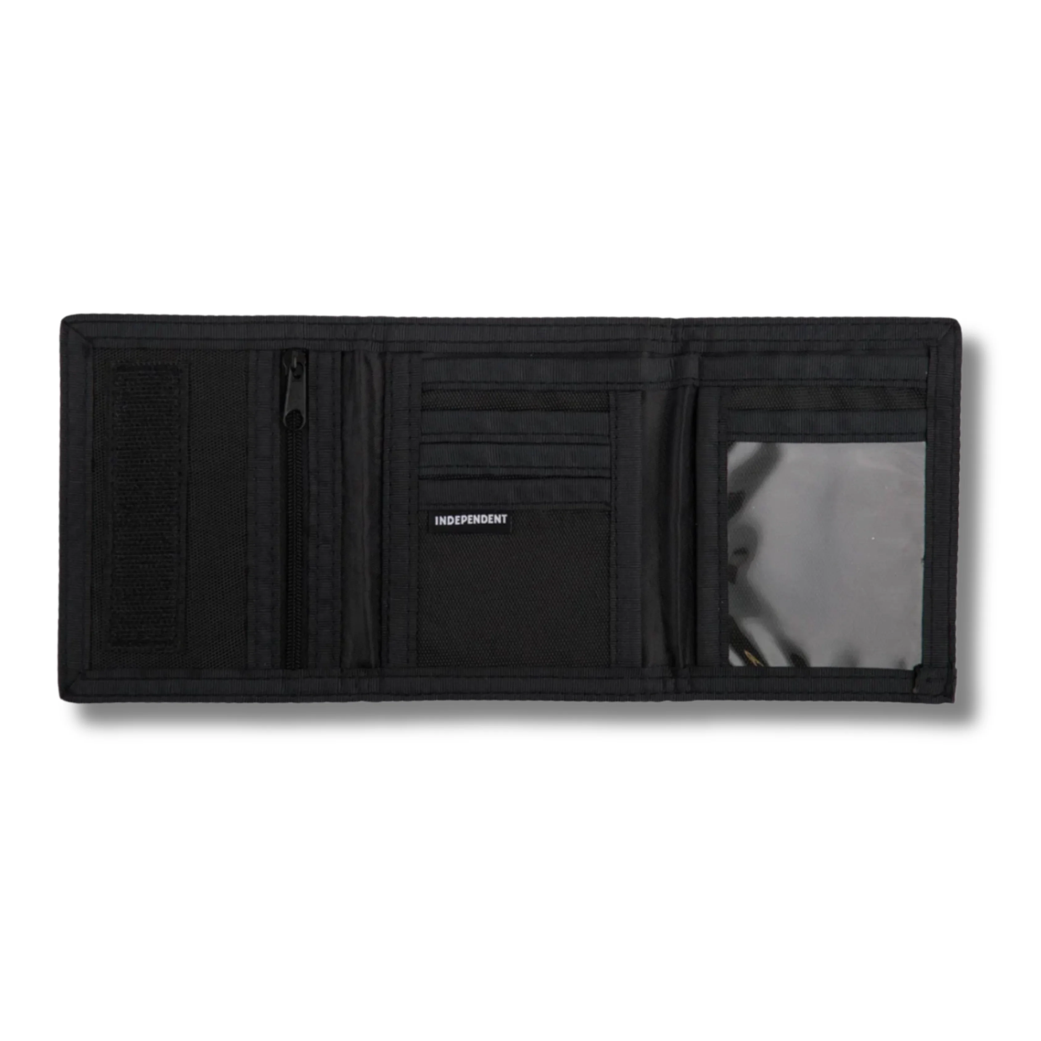 VELCRO BAR LOGO INDEPENDENT WALLET - BLACK - Image 3