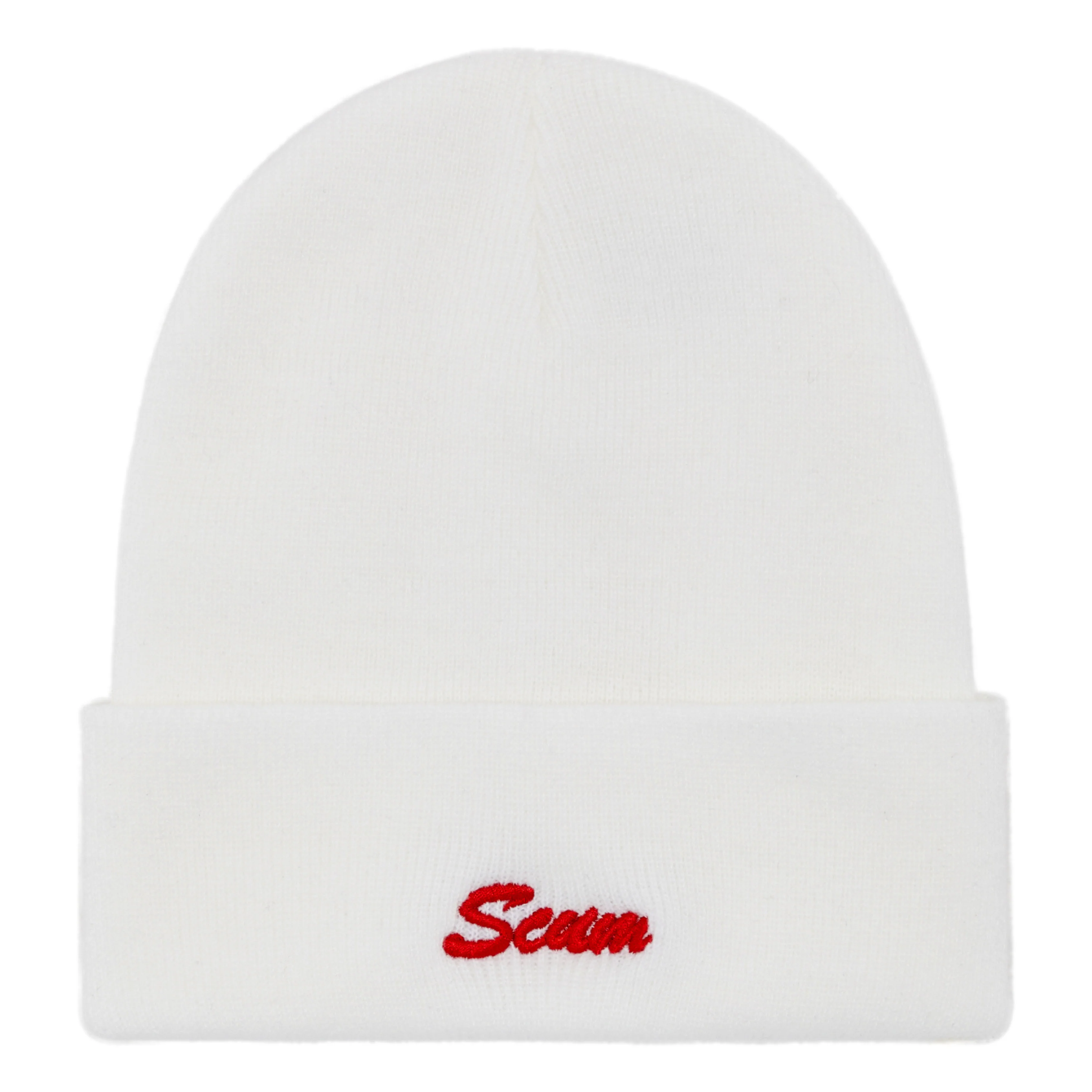 WHITE TRUE BEANIE